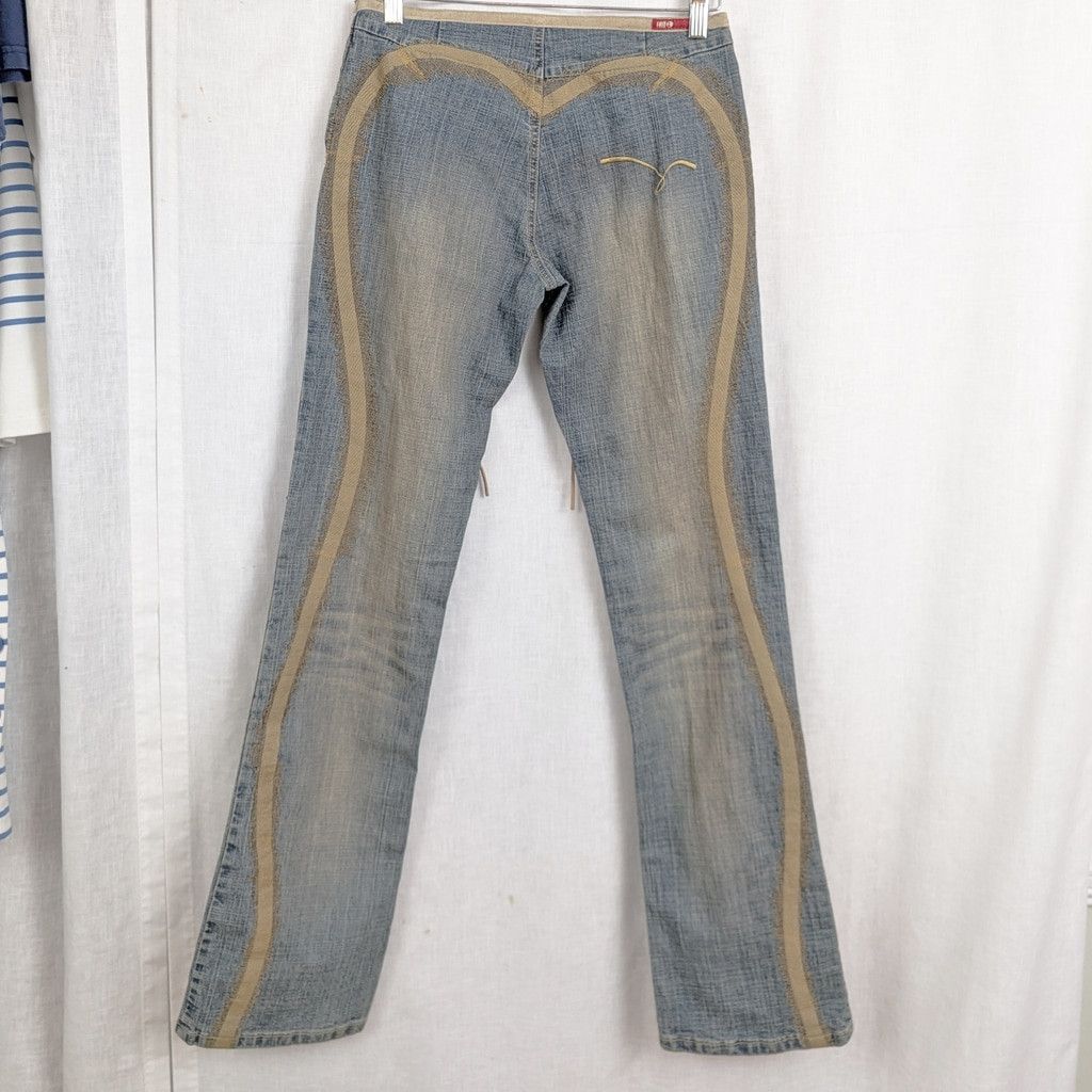 Other Vintage Indigo-Red Front Tie Side Zip Stitched Jeans 28 Size 28" / US 6 / IT 42 - 3 Thumbnail