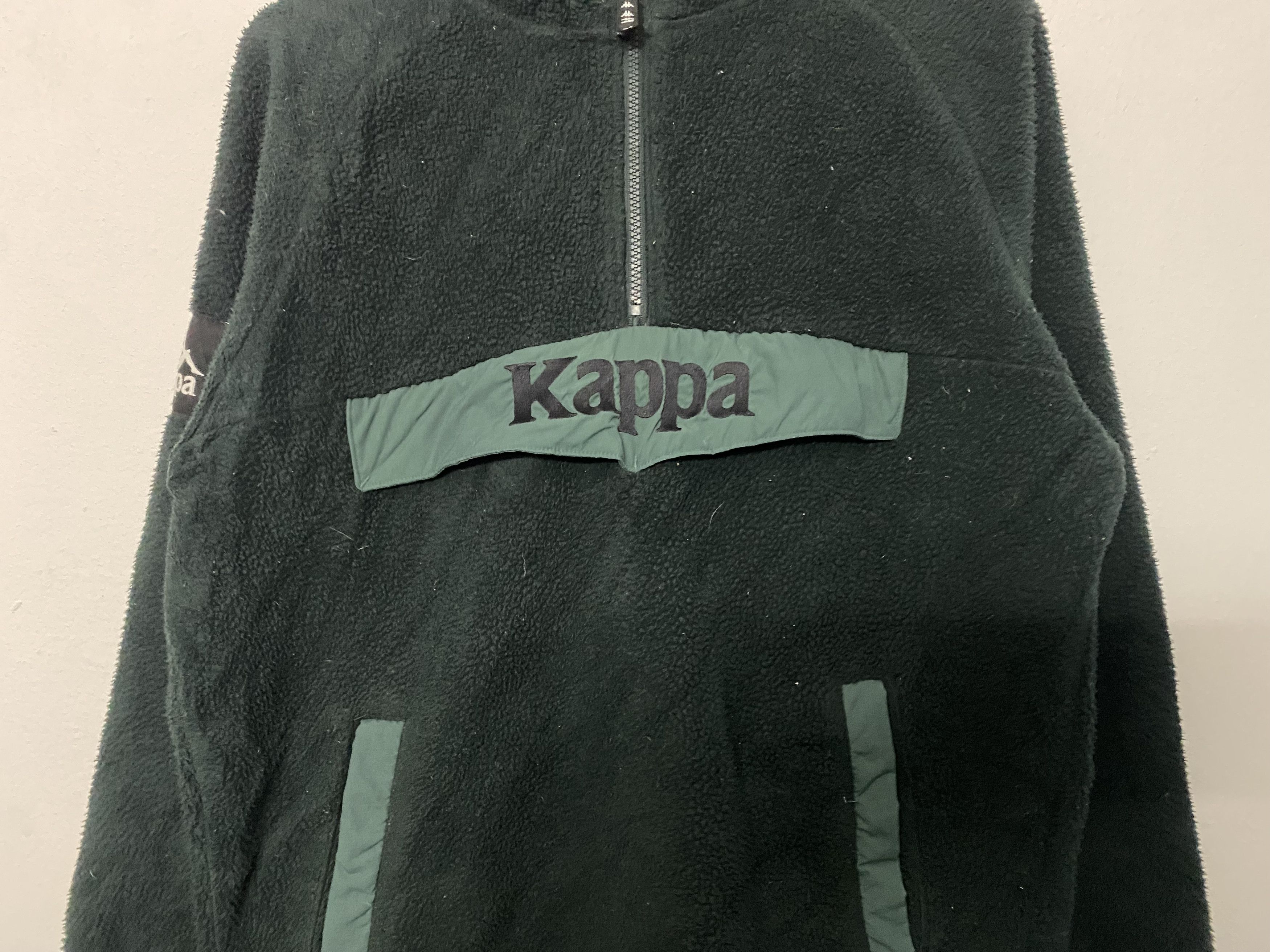 Kappa Vintage Kappa Deep Green Fleece Pullover Hoodie Medium Size US M / EU 48-50 / 2 - 5 Thumbnail