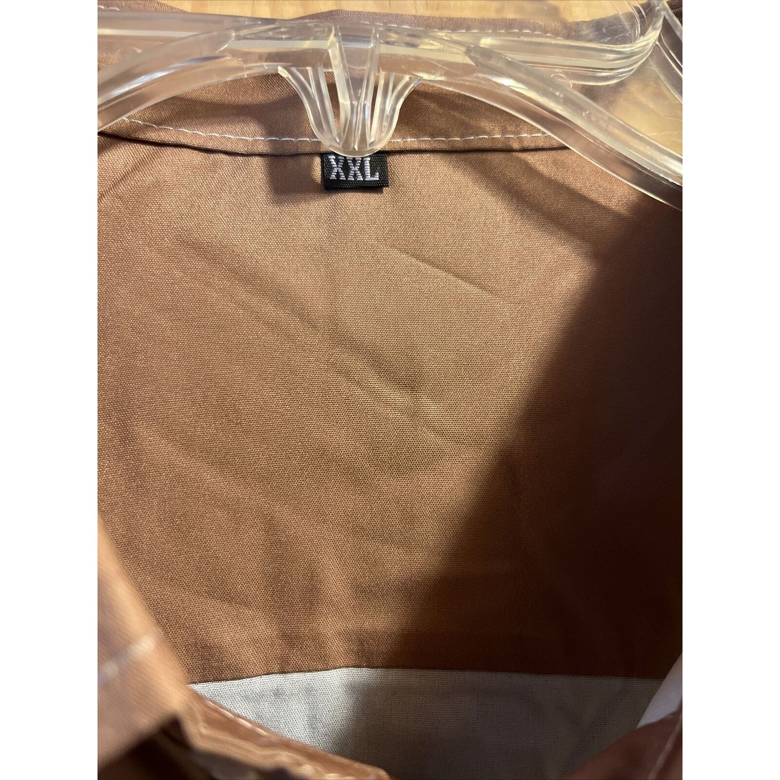The Unbranded Brand Unbranded Men’s XXL Brown Black SS Polyester Hawaiian Shirt Size US XXL / EU 58 / 5 - 2 Thumbnail