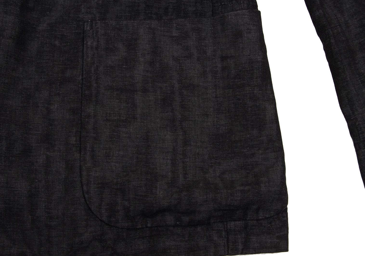Issey Miyake Cotton Linen Glossy Tailored Jacket in Black Size 4 Size US XL / EU 56 / 4 - 12 Thumbnail