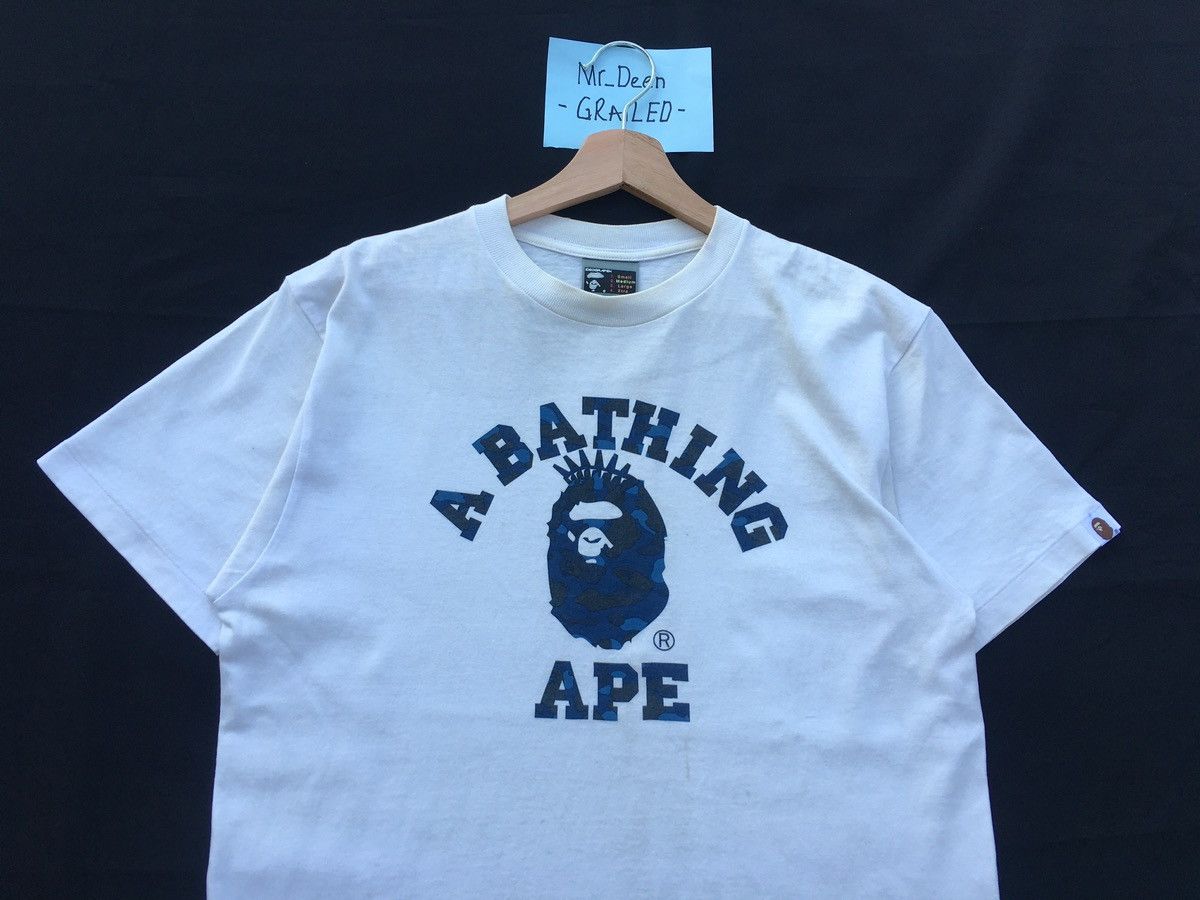 Bape RARE Vintage BAPE New York College Camo logo T-Shirt Size US M / EU 48-50 / 2 - 2 Thumbnail