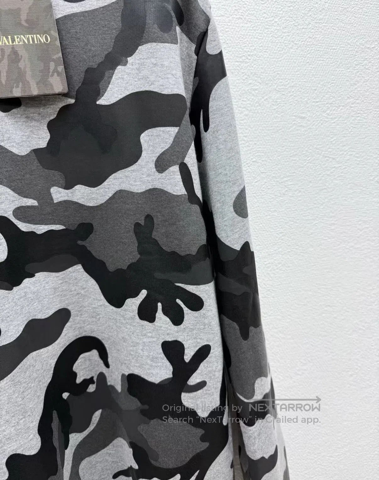 Valentino Gray Camouflage Long Sleeve Sweatshirt. Size US M / EU 48-50 / 2 - 3 Thumbnail