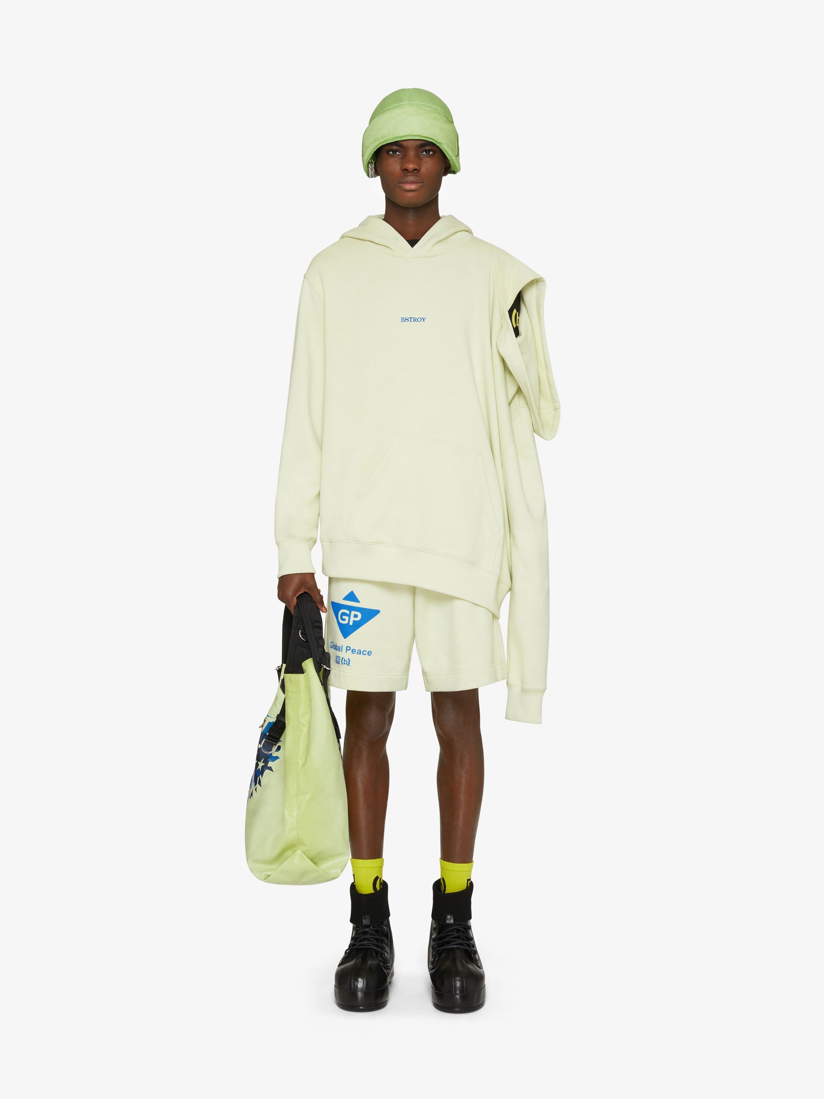 (B).Stroy × Givenchy Green Double Hood Oversized Logo Hoodie Size US XL / EU 56 / 4 - 2 Thumbnail