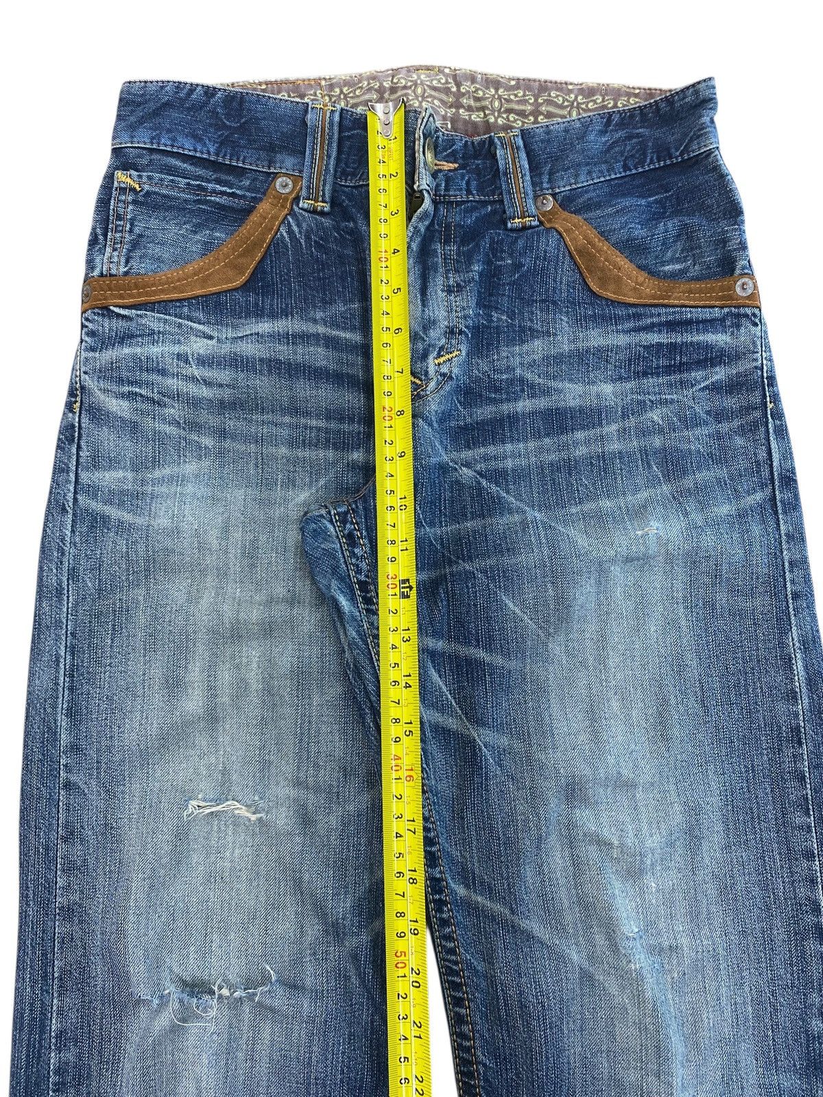 Edwin Edwin Whiskers Faded Wash Style Ripped Jeans Size US 30 / EU 46 - 6 Thumbnail