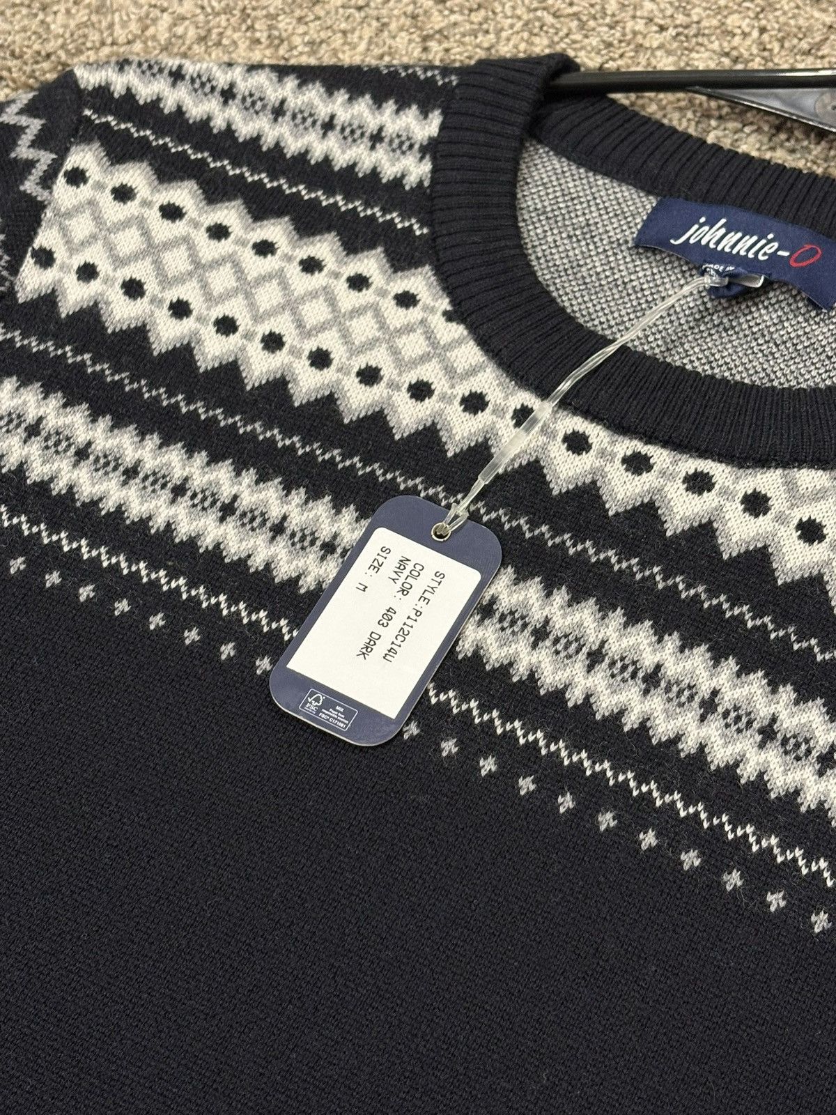 johnnie-O Johnnie-O Sweater Men’s Medium 100% Merino Wool Navy Blue Size US M / EU 48-50 / 2 - 5 Thumbnail
