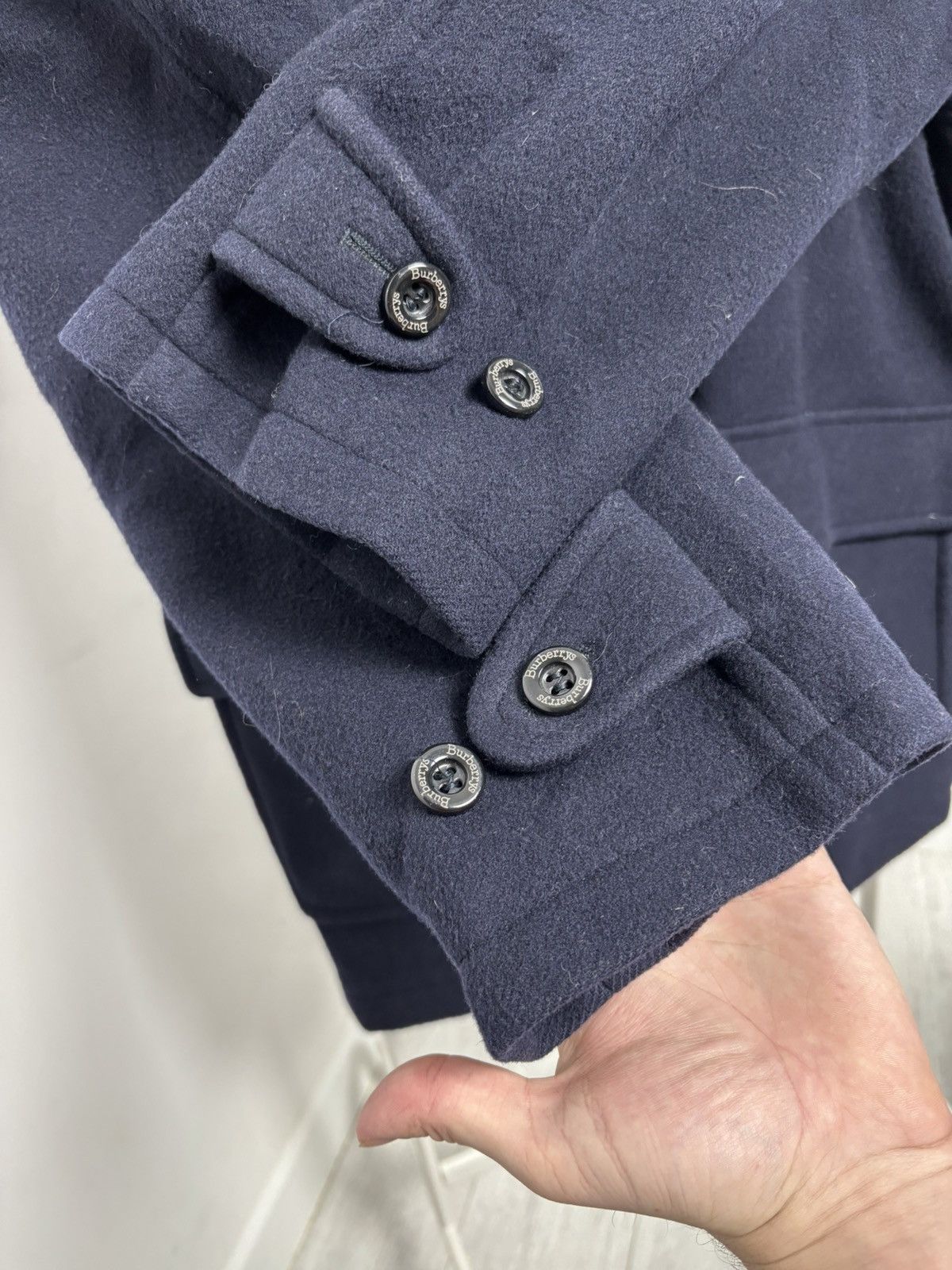 Burberry Burberry’s Navy Blue Wool Heavy Coat Vintage Size US XL / EU 56 / 4 - 10 Thumbnail