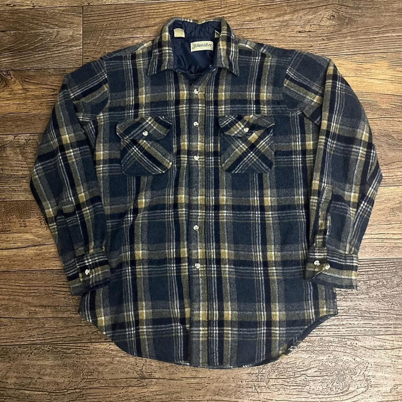 St. Johns Bay Vintage 90’s St.John’s Bay Wool Flannel Size US XL / EU 56 / 4 - 1 Thumbnail