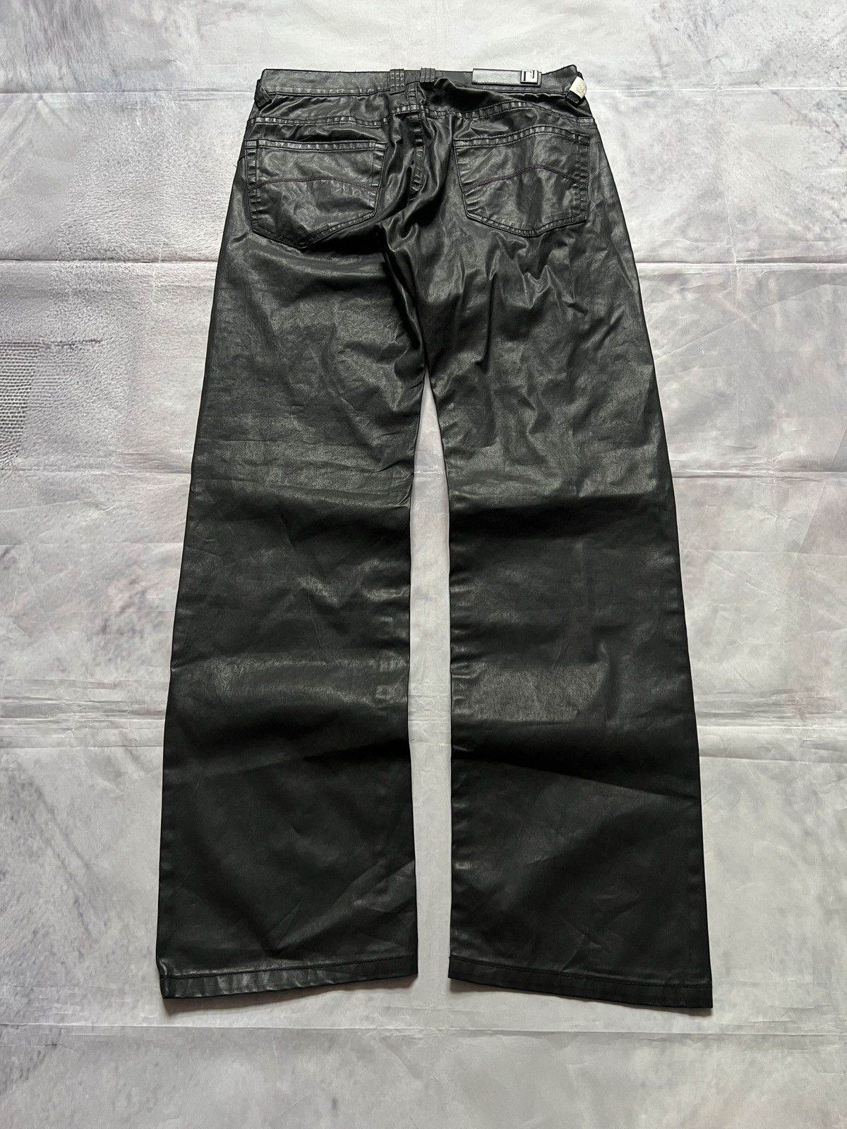 Trussardi Vintage Opium Y2K Style Waxed Pants Carti Trussardi Size US 34 / EU 50 - 3 Thumbnail