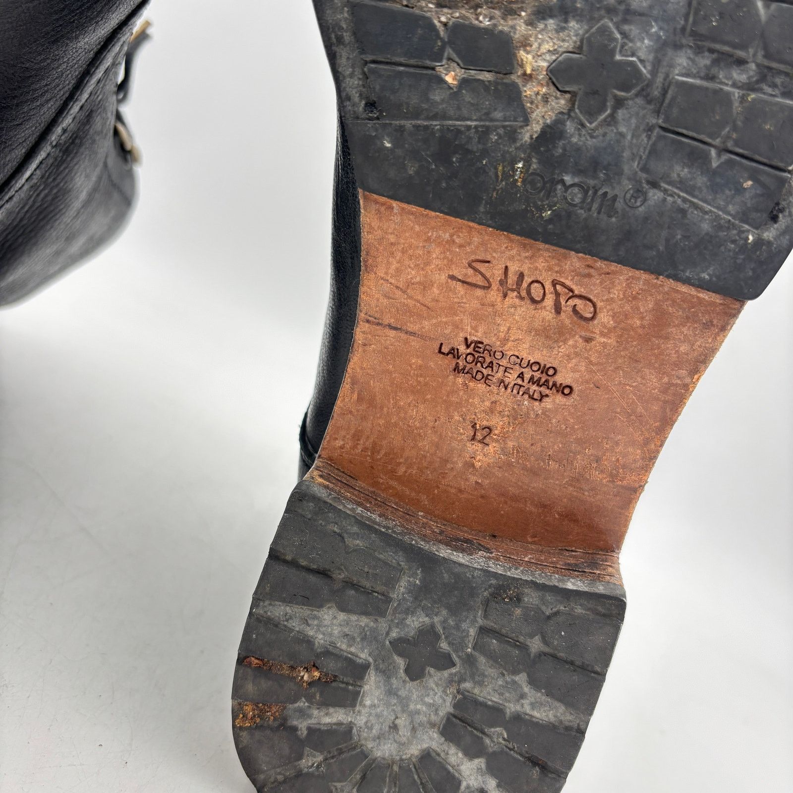 Shoto Shoto 5998 Handmade in Italy Boots Vibram 12 D Lamb Leather Size US 12 / EU 45 - 8 Thumbnail