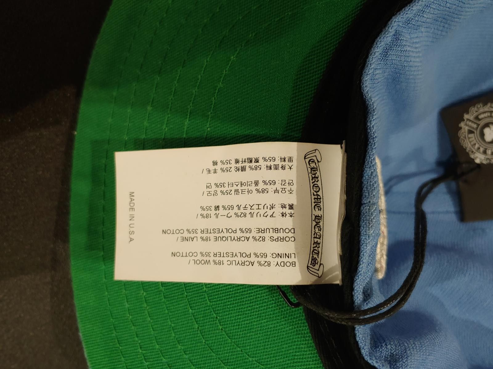 Chrome Hearts Chrome Hearts Vine Hearts Wool Fitted Hat in Blue Size ONE SIZE - 3 Thumbnail