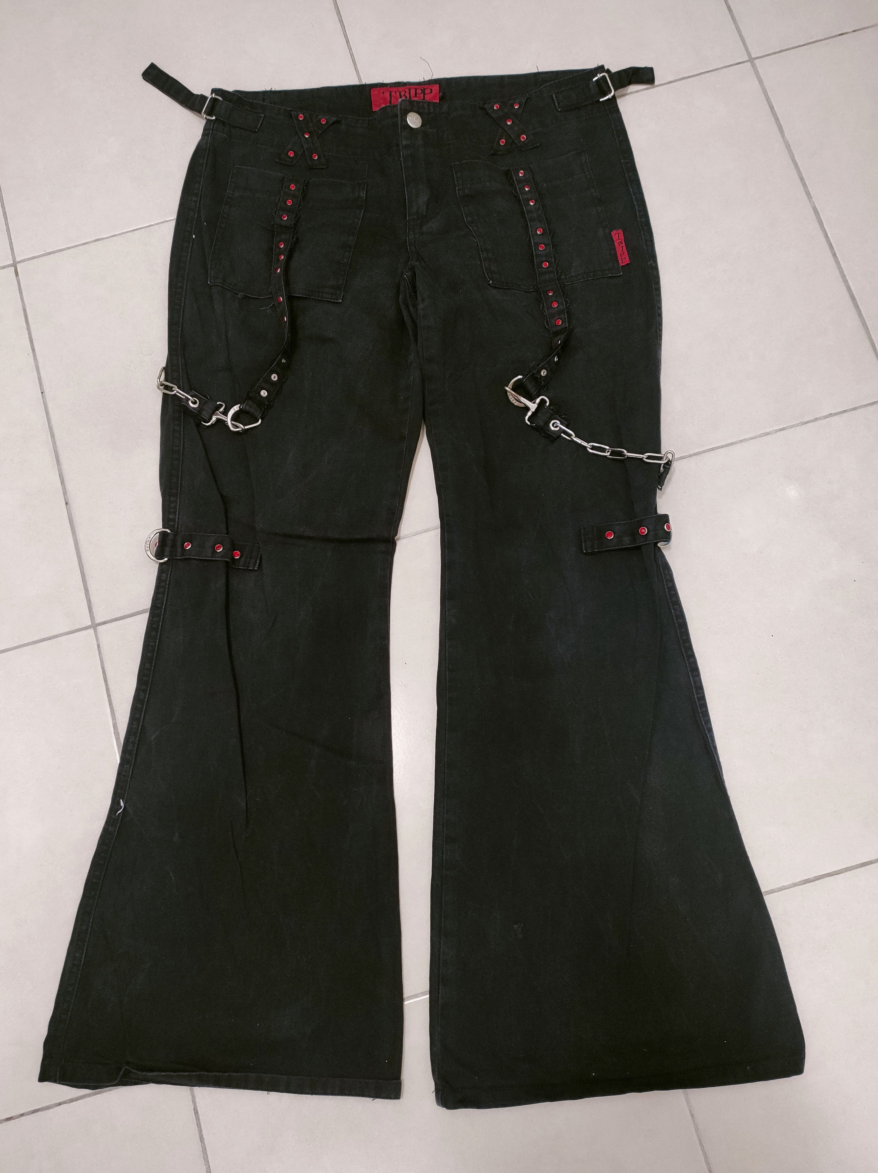 If Six Was Nine 🔥Punk Tripp Nyc X Strap Bondage Pants🔥 Size US 32 / EU 48 - 2 Thumbnail