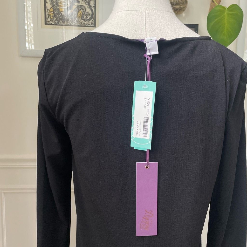 Other NWT Truly Poppy Stitch Fix Black Trumpet Sleeve Dress S Size S / US 4 / IT 40 - 5 Thumbnail