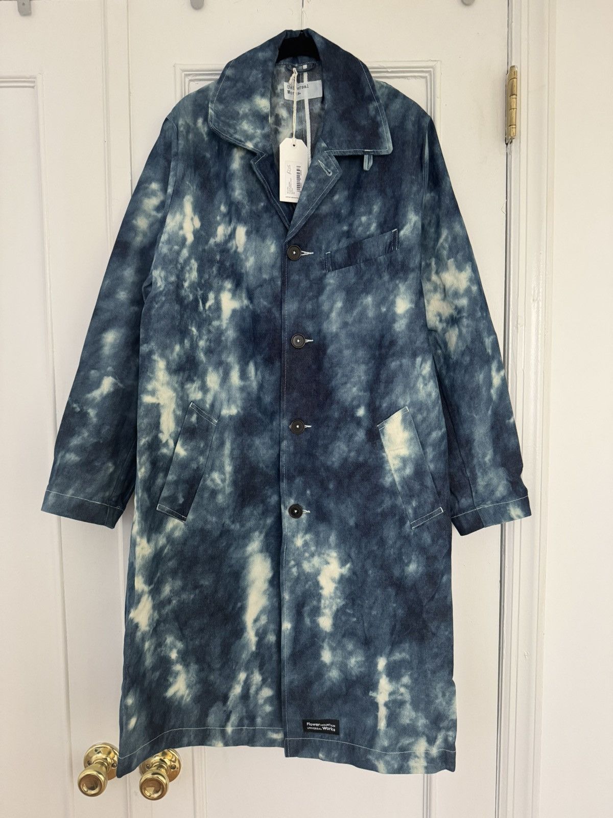Universal Works Universal Works Long Swing Coat in Indigo Cloud Denim XS NWT Size US XS / EU 42 / 0 - 1 Thumbnail
