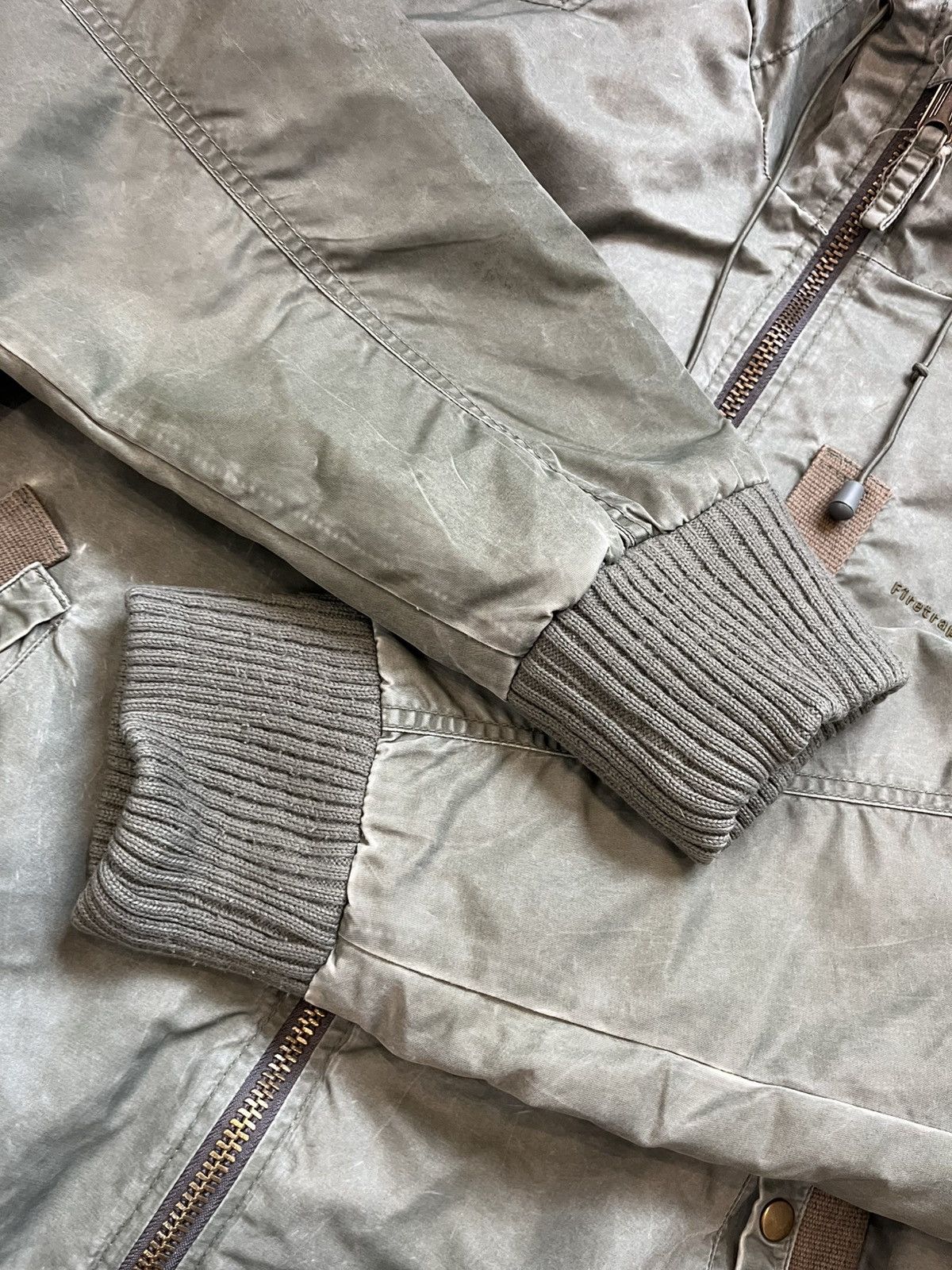 Firetrap × Vintage Vintage Fitetrap Y2K military jacket waxed style green Camo Size US XXL / EU 58 / 5 - 13 Thumbnail