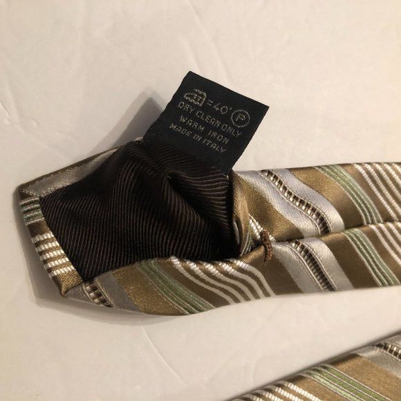 Ermenegildo Zegna ERMENEGILDO ZEGNA MEN'S NEW 90%SILK TIE WIDTH:3 1/2" Size ONE SIZE - 6 Thumbnail