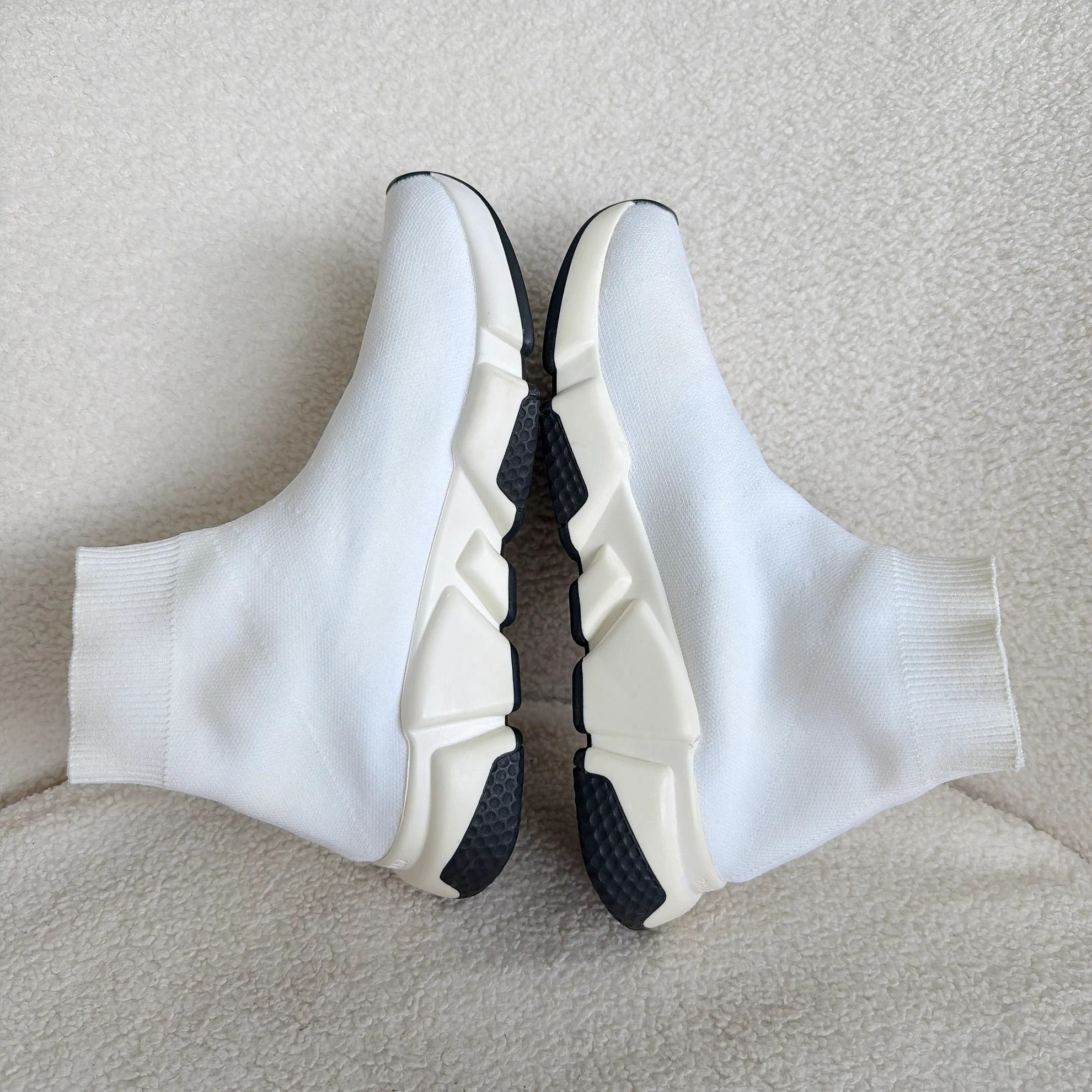Balenciaga Balenciaga White Sock Sneaker 37 5051 Size US 6.5 / IT 36.5 - 5 Thumbnail