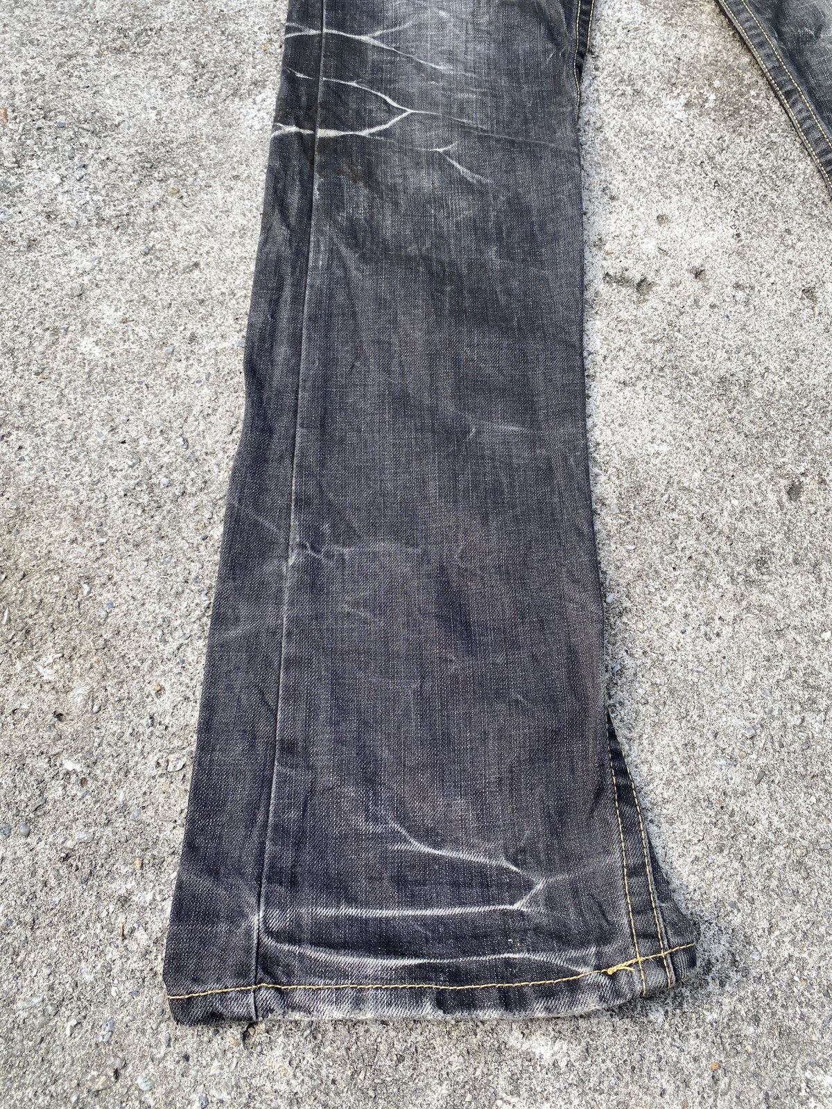 If Six Was Nine × Japanese Brand × Tornado Mart Ozz First Pinball Distressed Claw Marks Slim Flare Denim Size US 30 / EU 46 - 4 Thumbnail