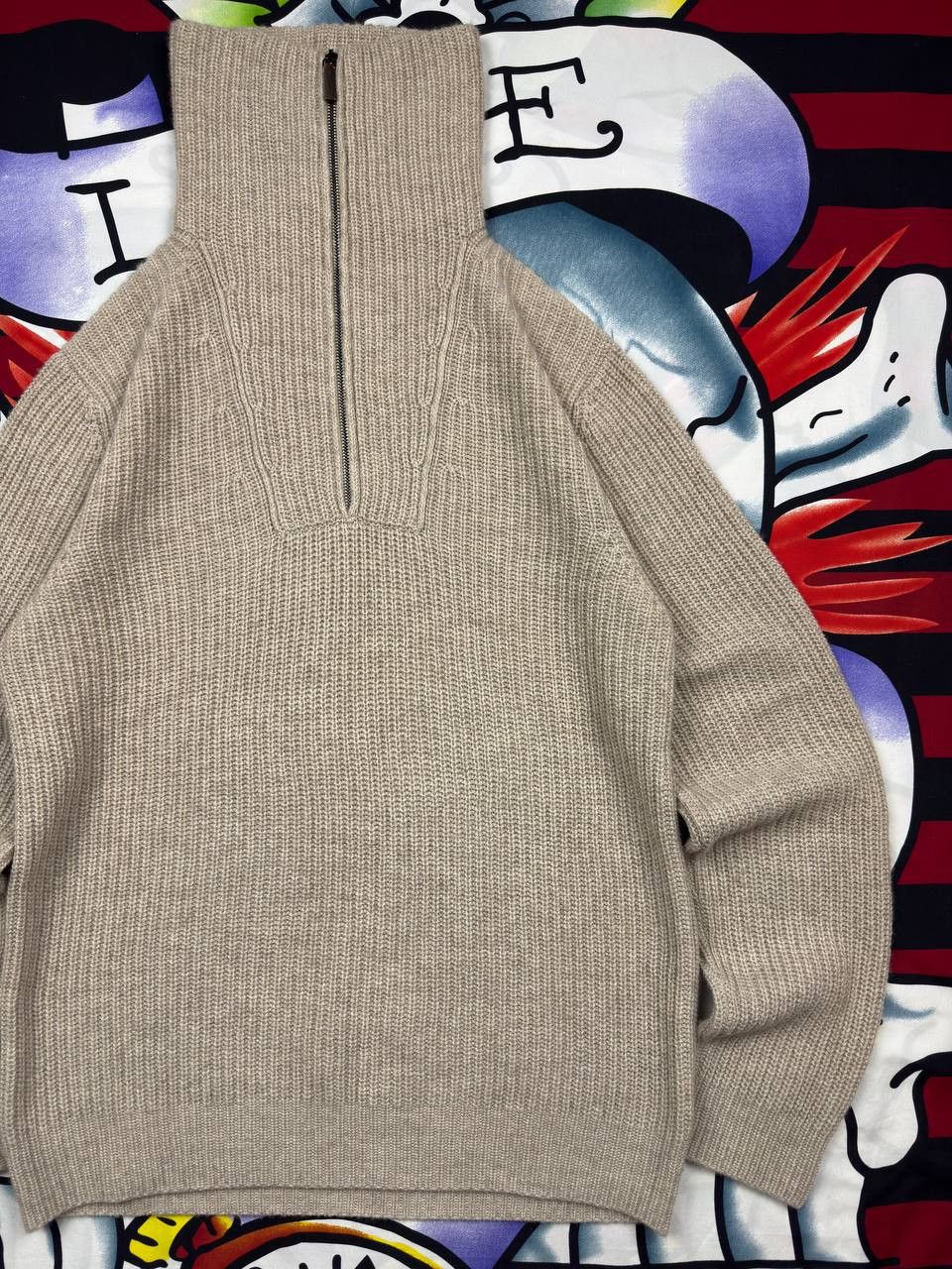 Iris von Arnim Iris Von Arnim 1/4 Zip Luxury Uomo Cashmere Sweater Navy Size US S / EU 44-46 / 1 - 4 Thumbnail