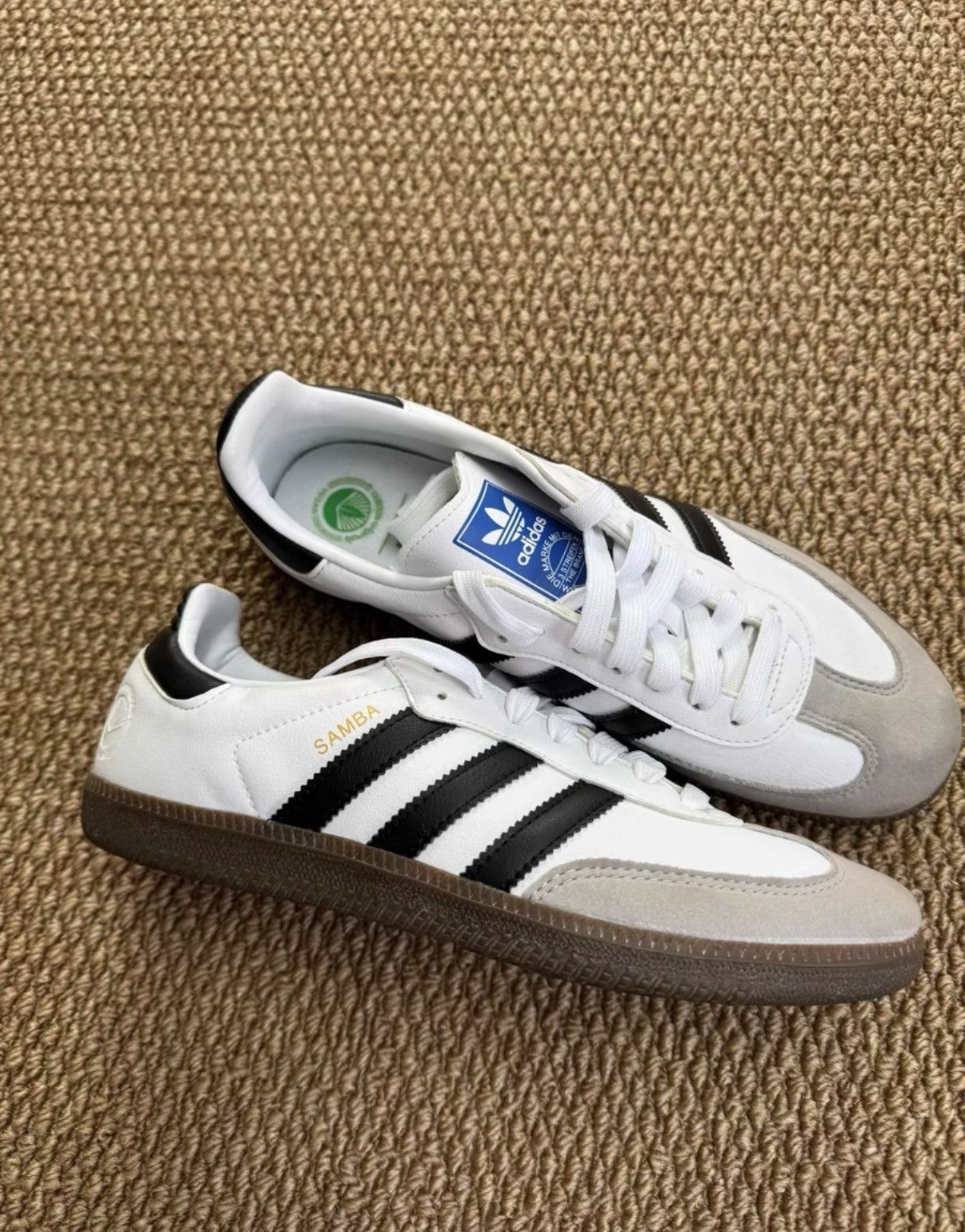 Adidas Adidas Samba Vegan, Black & White K37 Size US 7 / EU 40 - 4 Thumbnail