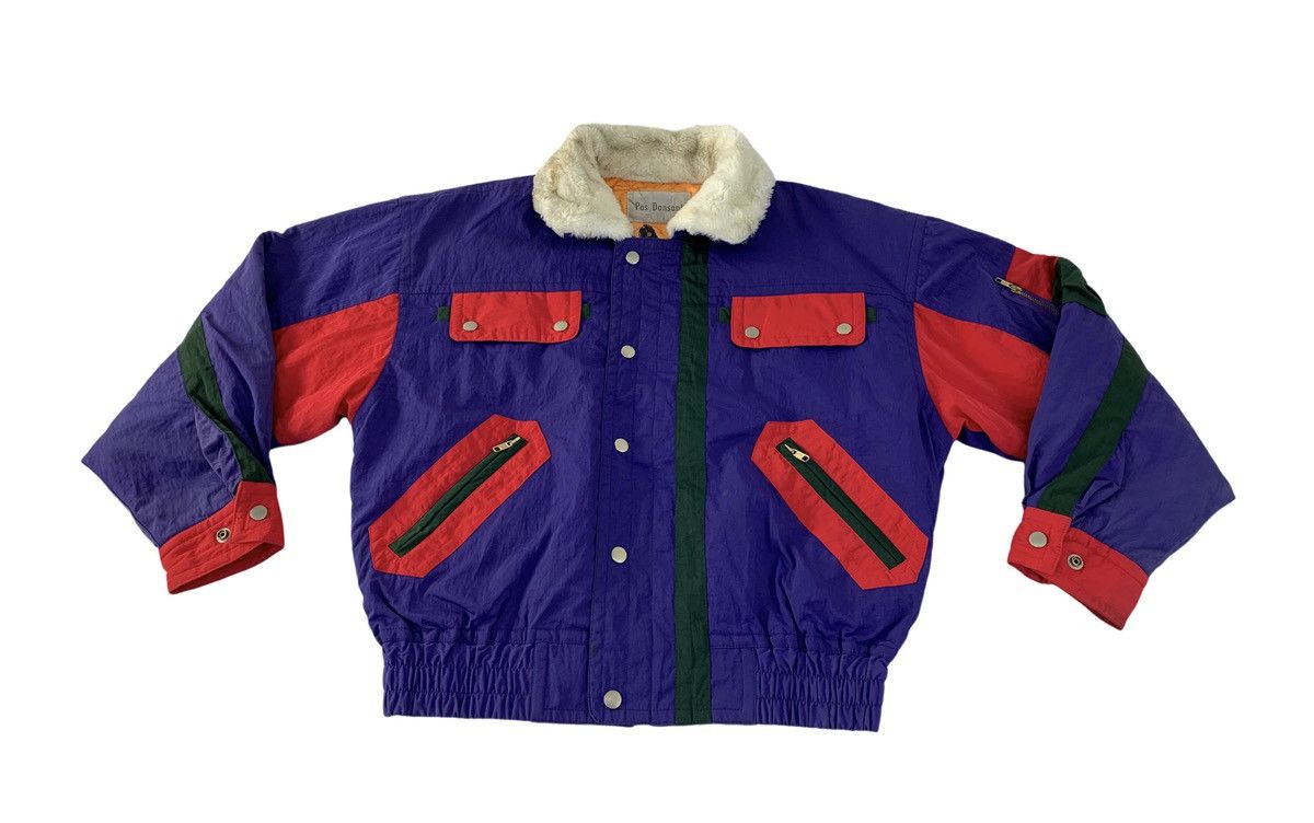Japanese Brand 90s Pas Dansant Shearling Padded Full Zip Multicolour Design Size US L / EU 52-54 / 3 - 1 Thumbnail