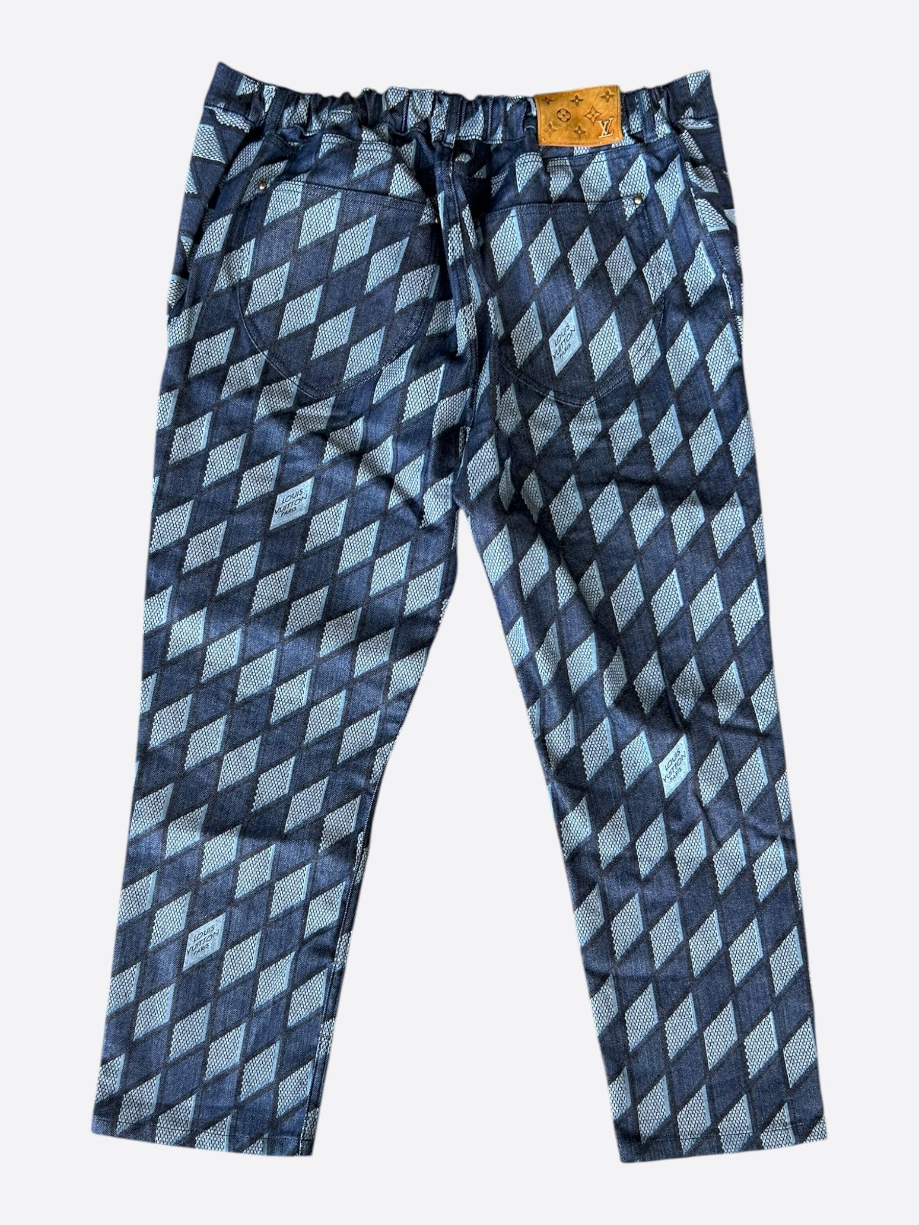 Louis Vuitton Louis Vuitton Blue Checkered Jeans Size US 40 / EU 56 - 2 Thumbnail