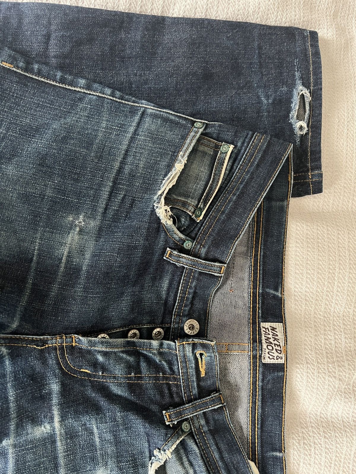 Naked & Famous Naked & Famous Weird Guy Left Hand Twill Dry Selvage Size US 33 - 6 Thumbnail