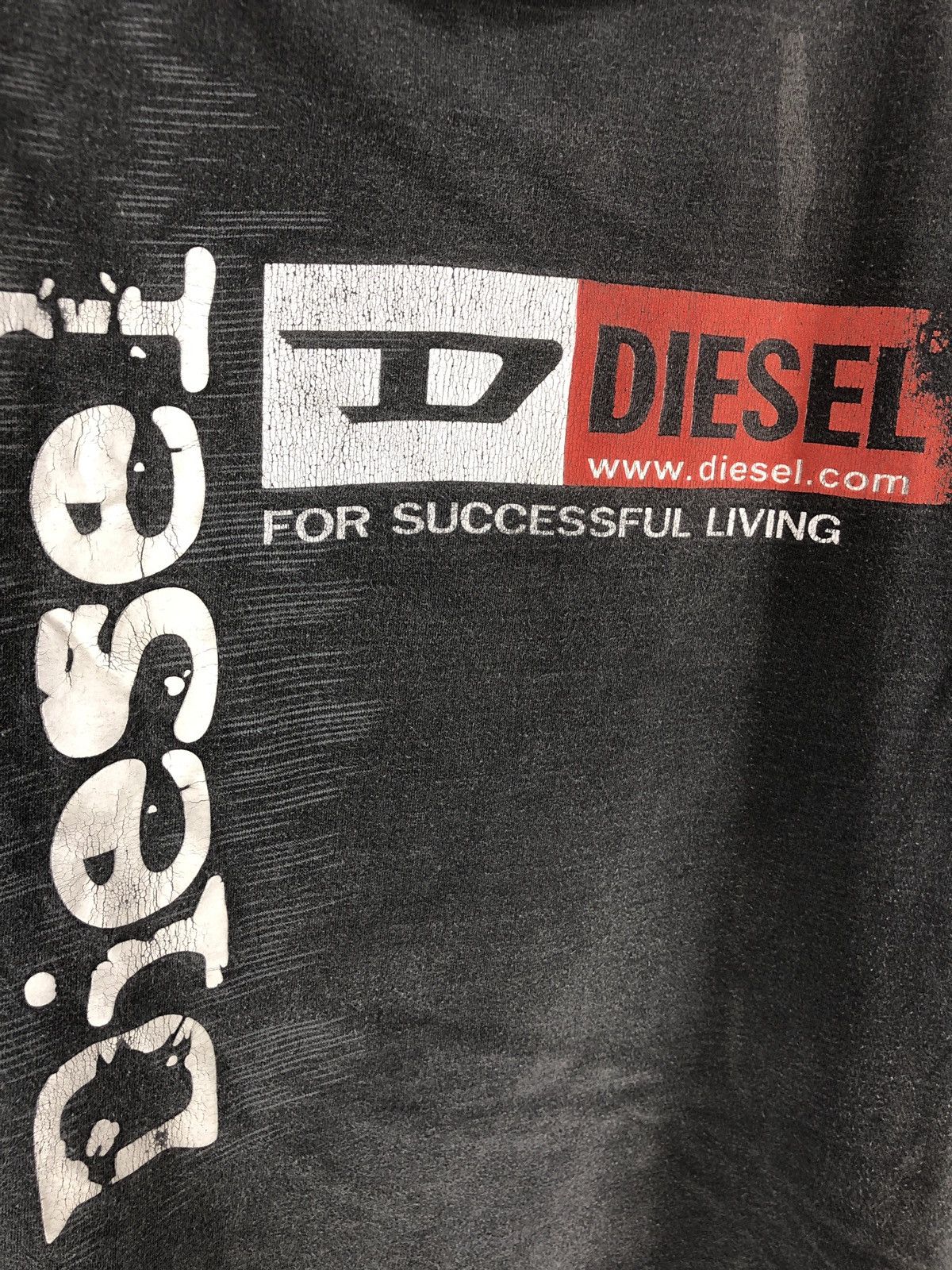 Diesel × Vintage Vintage Faded Diesel Spell out Big Print Shirt Size US XL / EU 56 / 4 - 2 Thumbnail