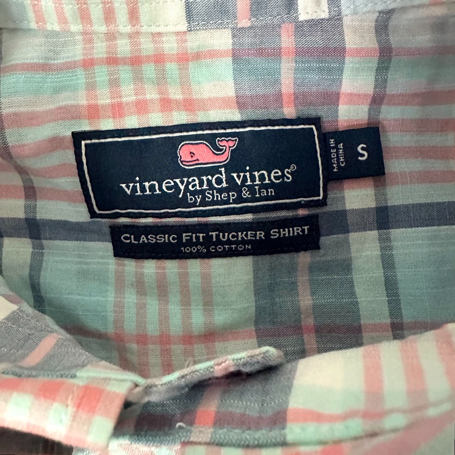 Vineyard Vines Vineyard Vines Shirt Tucker Button-Up Plaid Blue Cotton Mens S - 90s Colorful Logo Long Sleeve Collared Button-Down Small Size US S / EU 44-46 / 1 - 5 Thumbnail