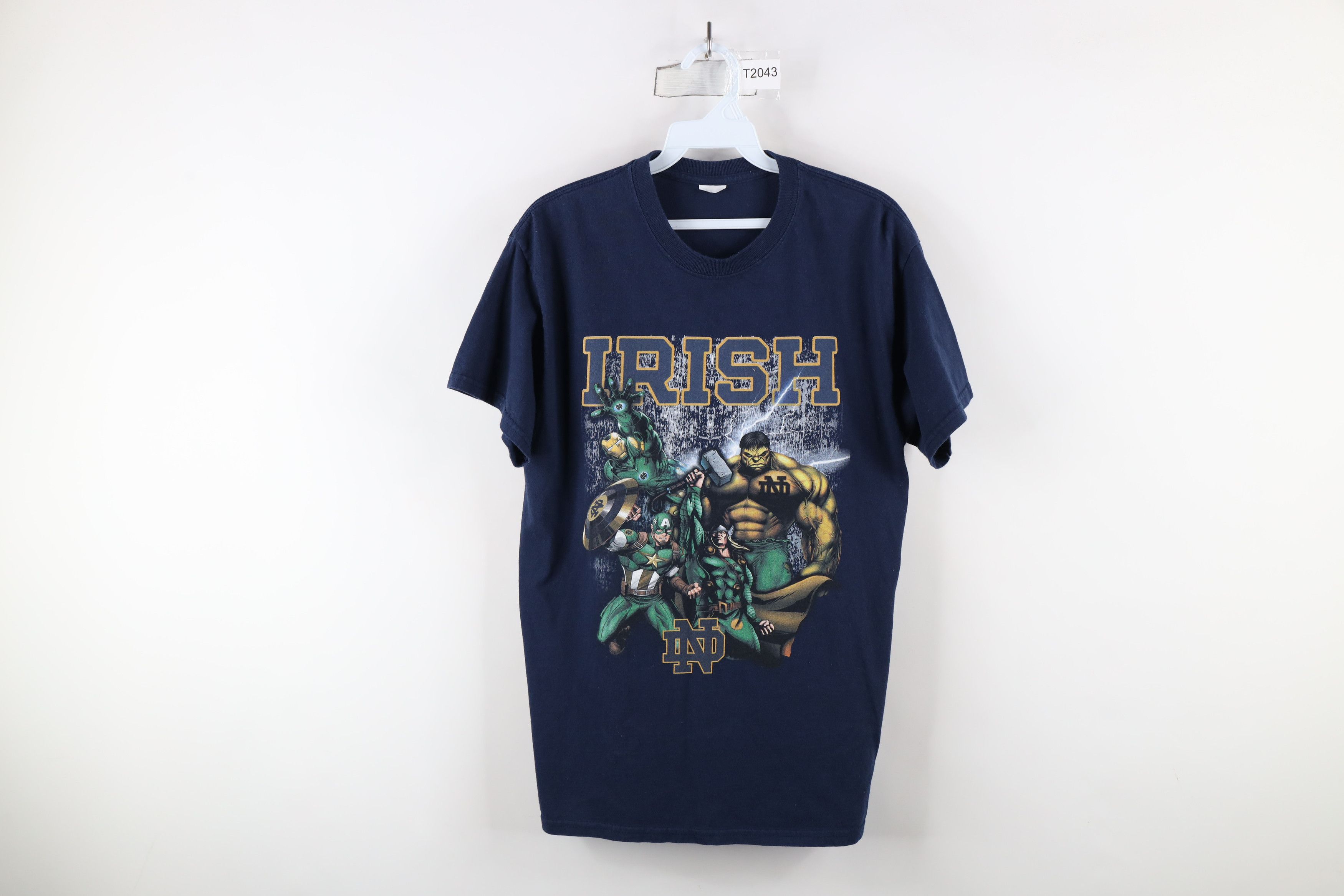 Vintage Vintage Dame University Superhero Football T-Shirt Blue Size US S / EU 44-46 / 1 - 1 Thumbnail