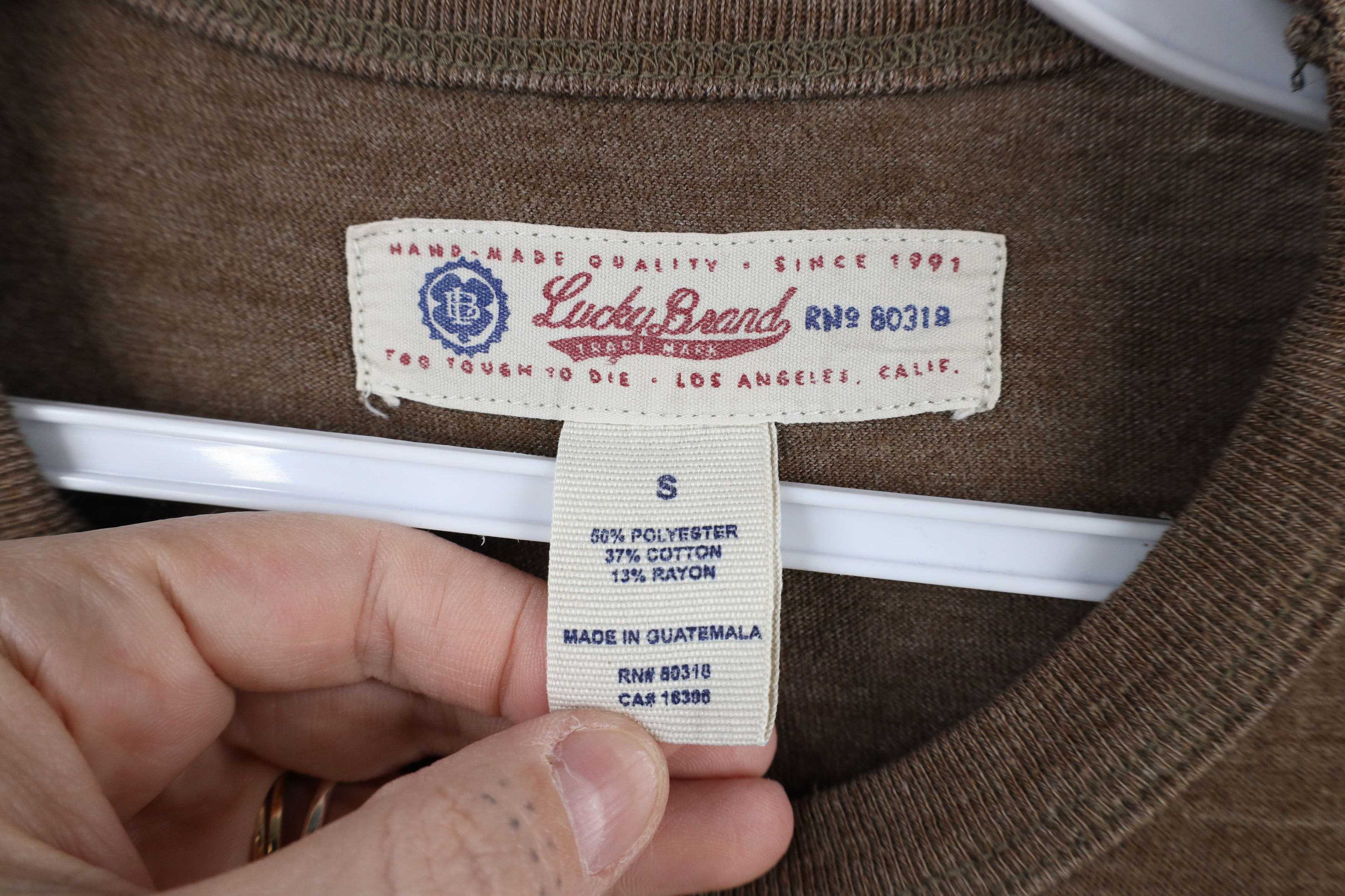 Lucky Brand × Vintage Vintage Lucky Brand x Triumph Motorcycles Thin T-Shirt Brown Size US S / EU 44-46 / 1 - 12 Thumbnail