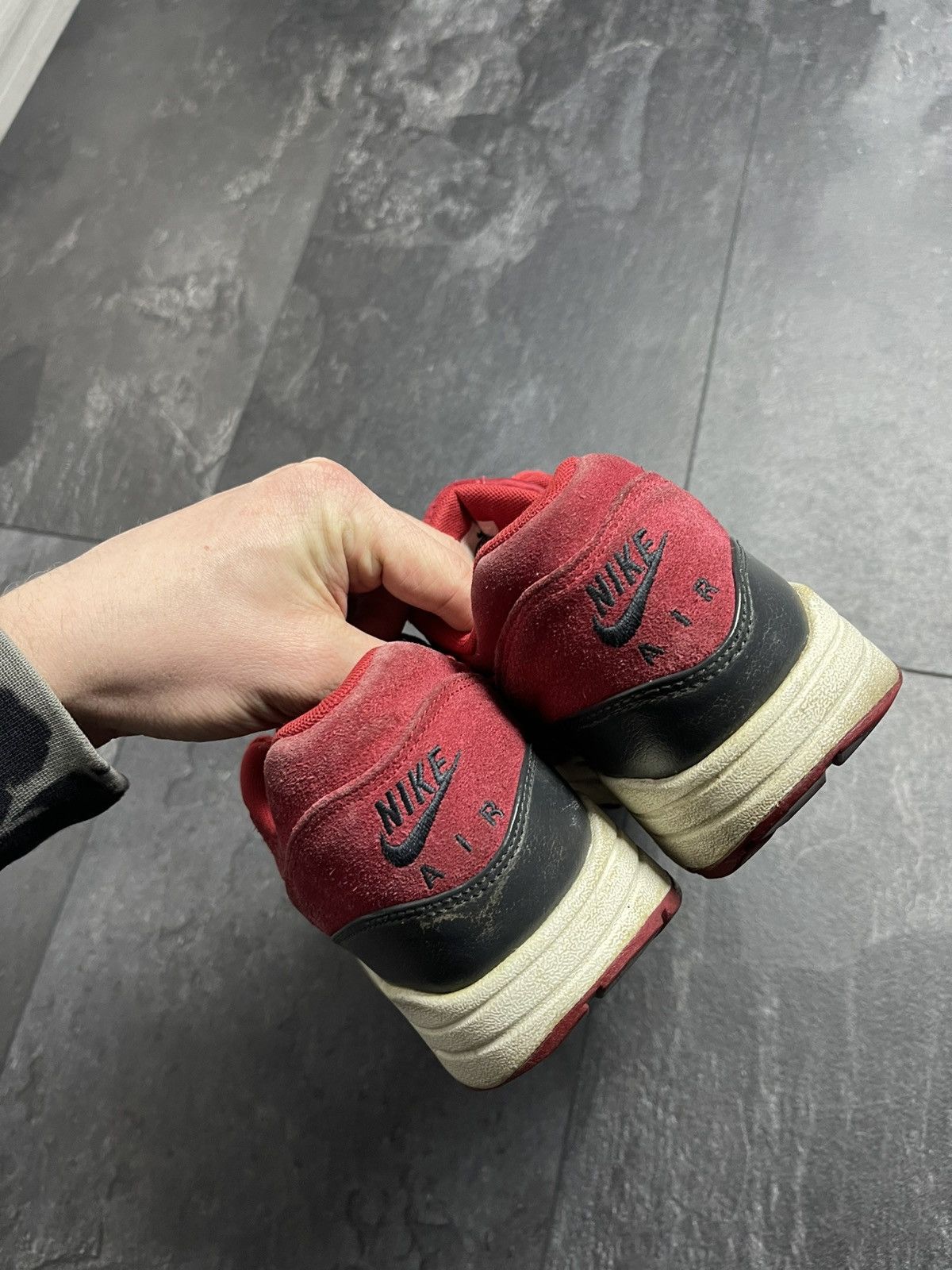Streetwear Nike Air Max 1 Premium Gym Red Anthracite Size US 8.5 / EU 41-42 - 10 Thumbnail
