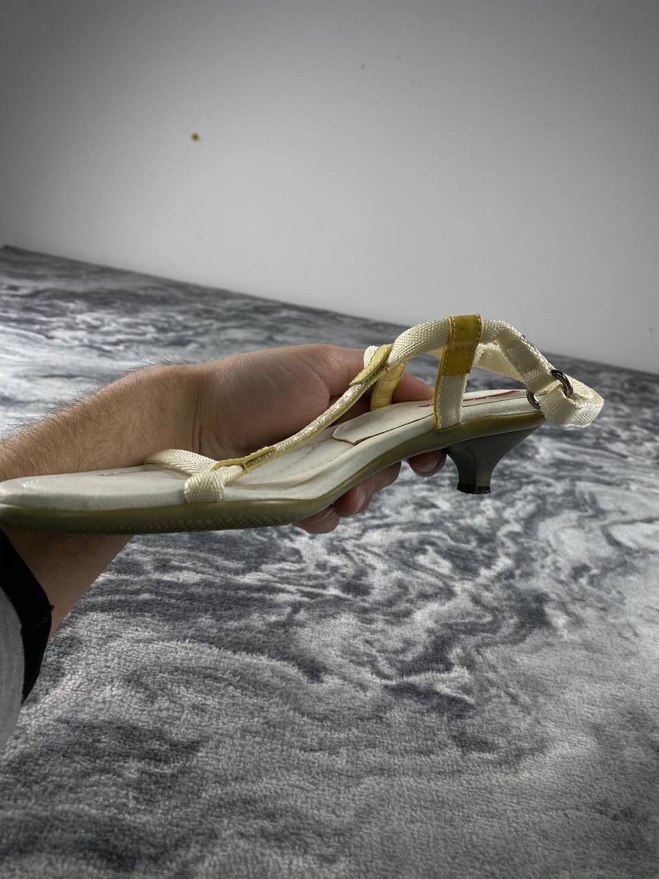 Prada Prada Leather Sandals With Heels Women Size 35 White Size US 5 / IT 35 - 4 Thumbnail