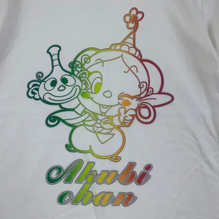 Vintage ANIME AKUBI CHAN Hakushon Daimaou Yobarete Tobidete T Shirt Size XS / US 0-2 / IT 36-38 - 3 Thumbnail