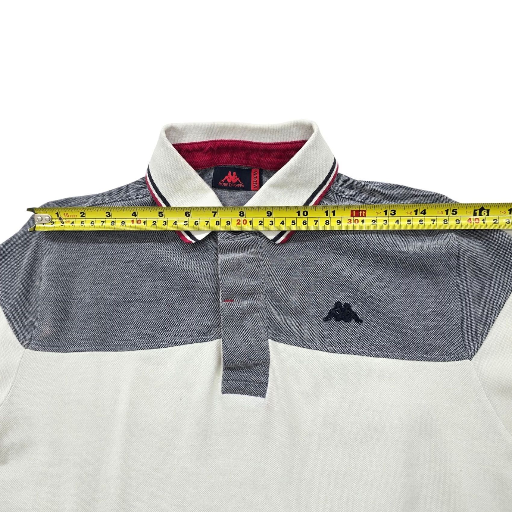 Kappa Kappa Robe Di Kappa Men's Polo M White Cotton Logo Colorblock Size US M / EU 48-50 / 2 - 4 Thumbnail