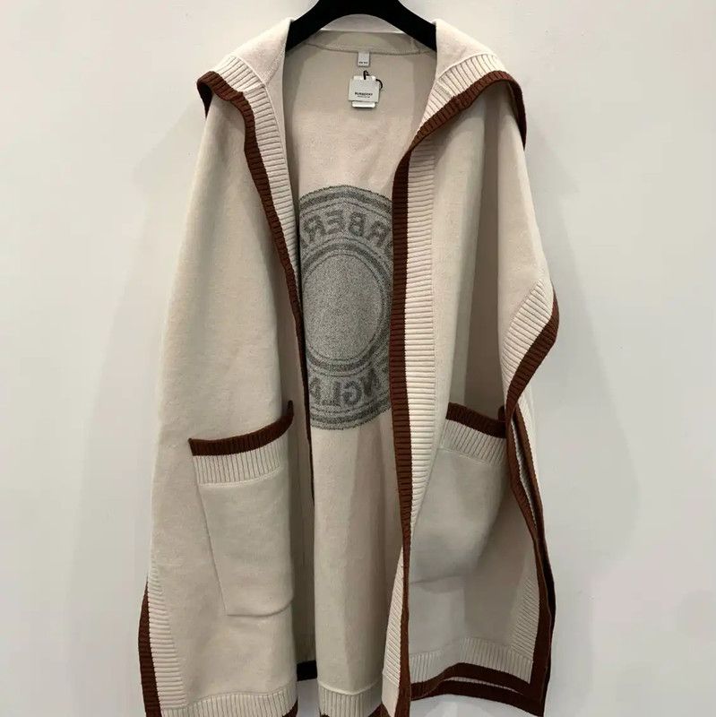 Burberry Burberry Beige Cashmere Women's Cardigan Size ONE SIZE - 1 Thumbnail