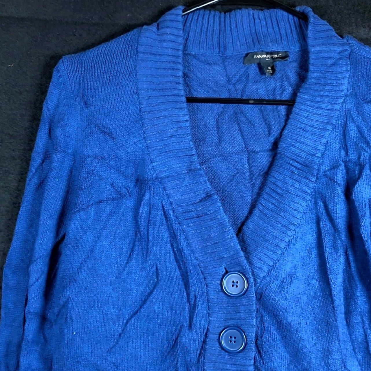 Banana Republic Banana Republic Womens Sweater Blue V Neck Pullover Henley Stretch Medium Shirt Womens Blouse Knit Henley Blue Short Sleeve? Size M / US 6-8 / IT 42-44 - 4 Thumbnail
