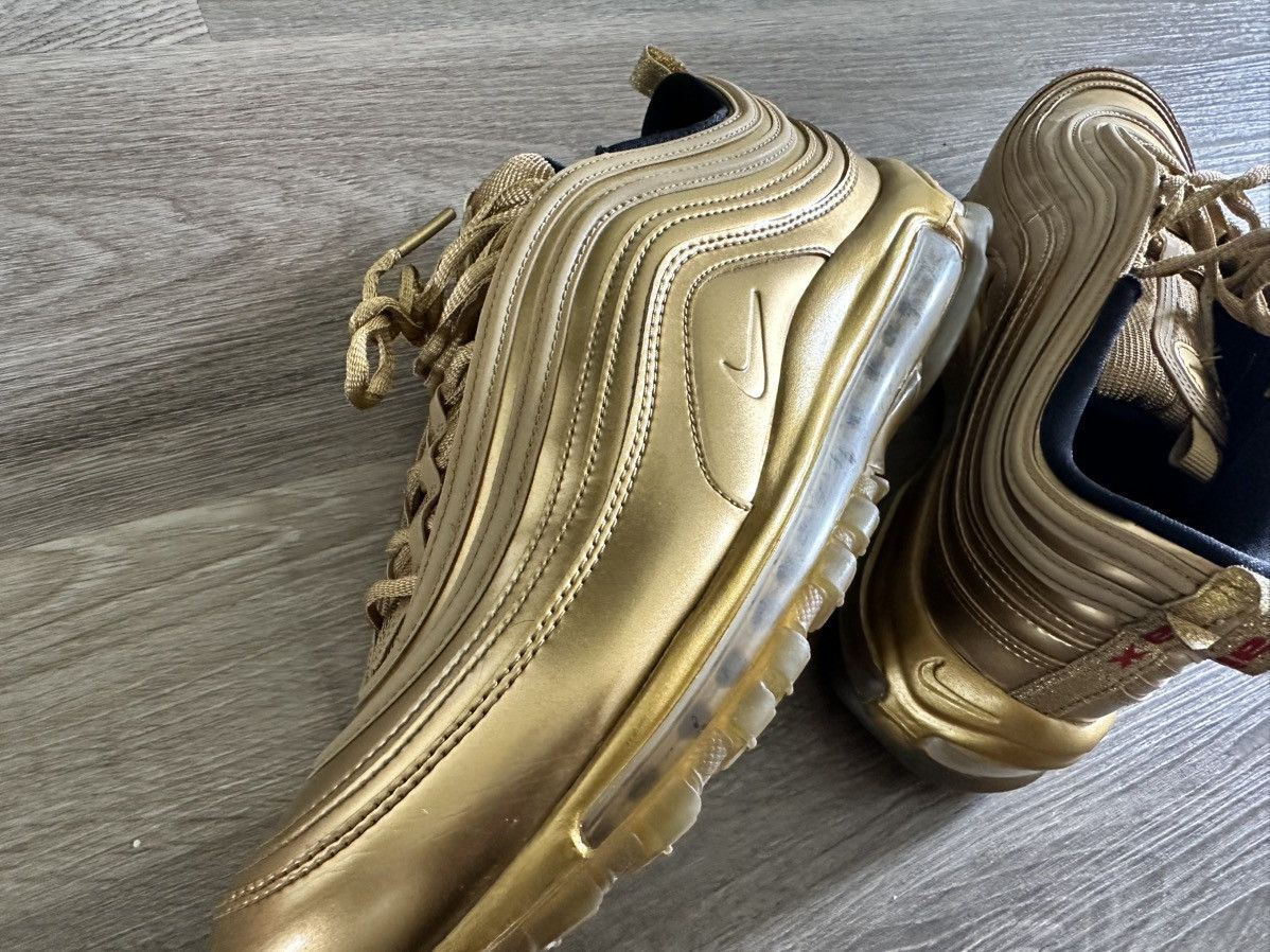 Nike Nike Air Max ‘97 ( Gold Metal/Tokyo Olympics) Size US 11.5 / EU 44-45 - 2 Thumbnail