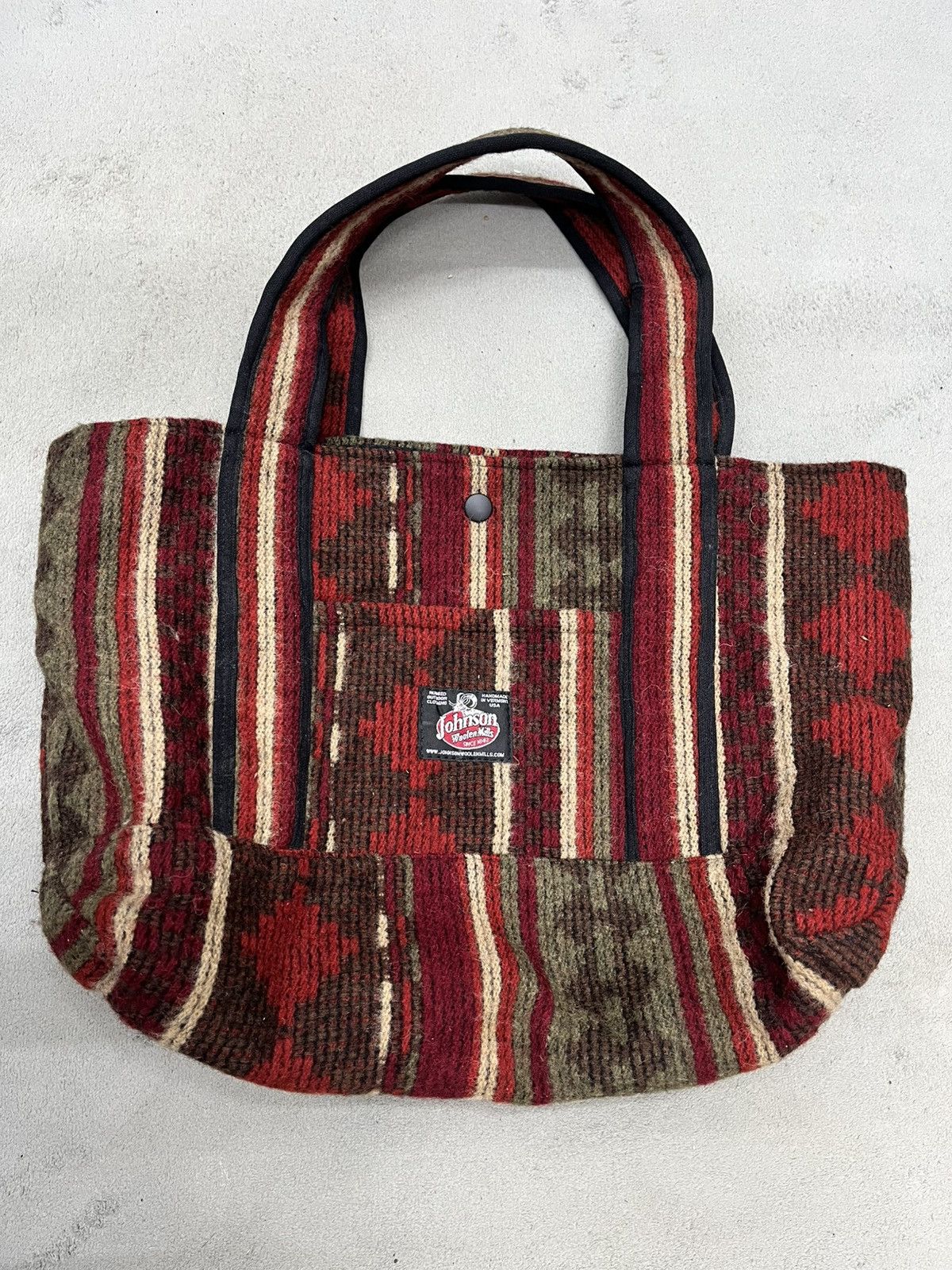 Johnson Woolen Mills ARCHIVE🔥JOHNSON WOOLEN MILLS CHECK TOTE BAG Size ONE SIZE - 1 Thumbnail
