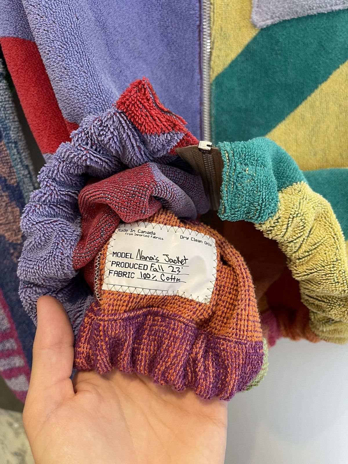 Chorley Chorley SS23 vintage towel colour block pattern work jacket Size US L / EU 52-54 / 3 - 4 Thumbnail