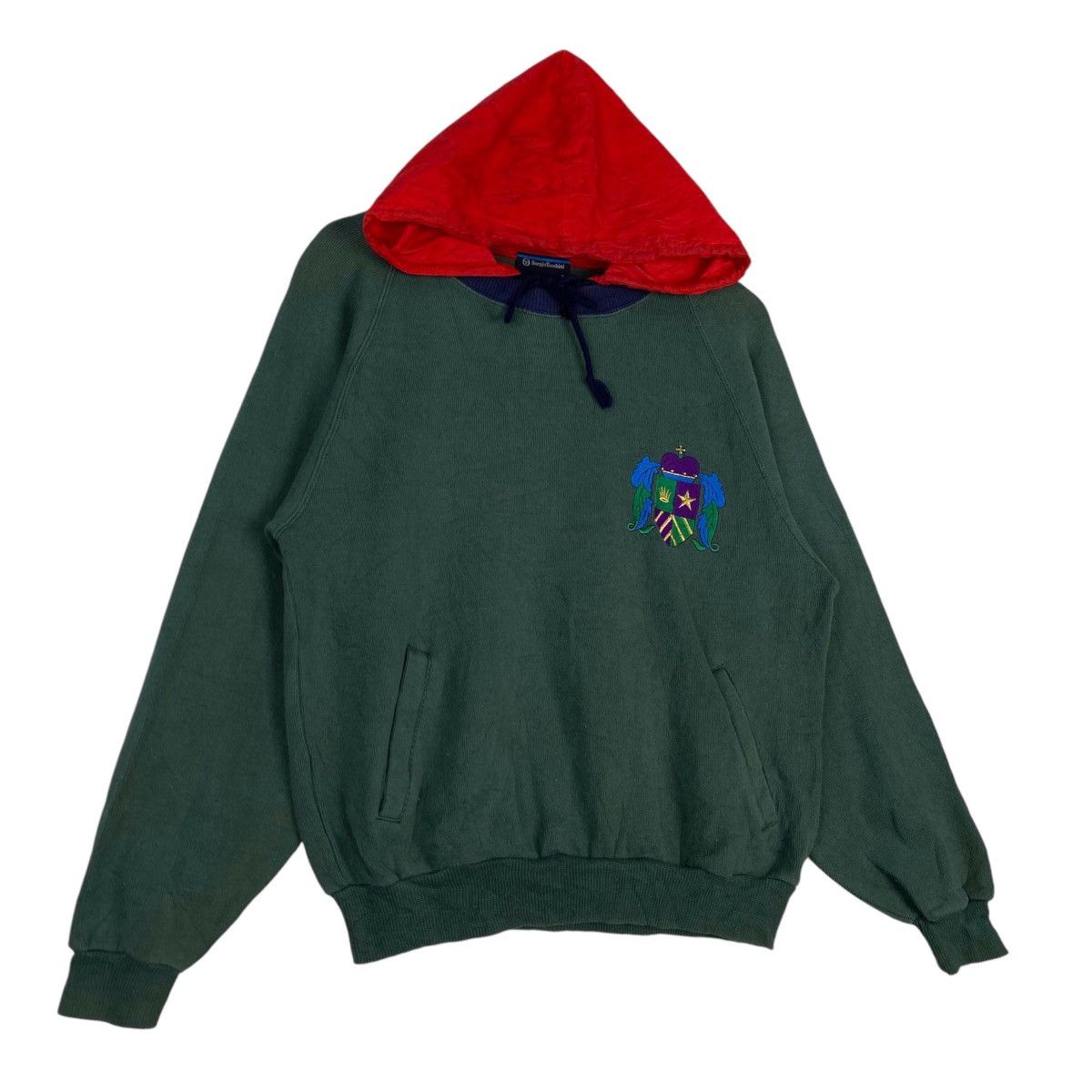 Sergio Tacchini × Vintage Vintage Sergio Ticchini Small Embroidered Logo Hoodie Green Size US L / EU 52-54 / 3 - 2 Thumbnail
