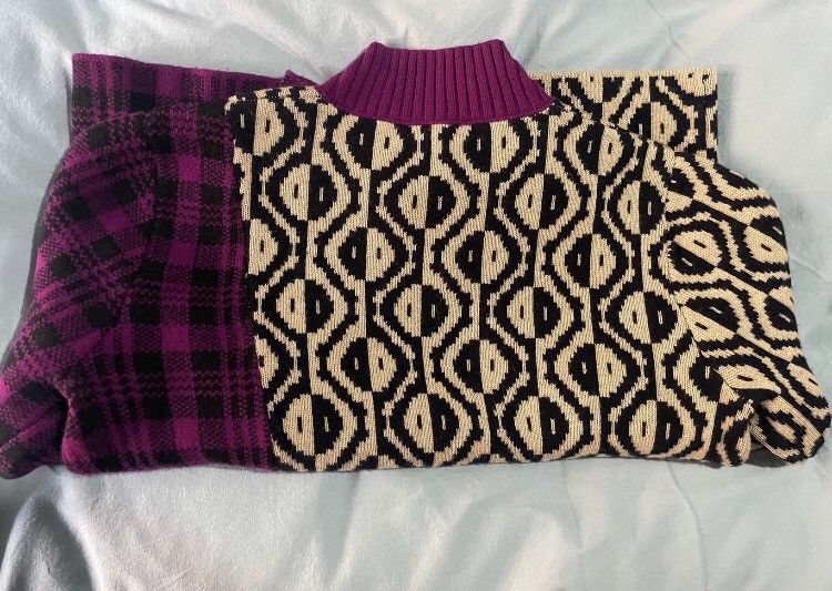 Dries Van Noten Dries van noten Asymmetric pattern sweater 2412-Nextarrow Size US S / EU 44-46 / 1 - 3 Thumbnail