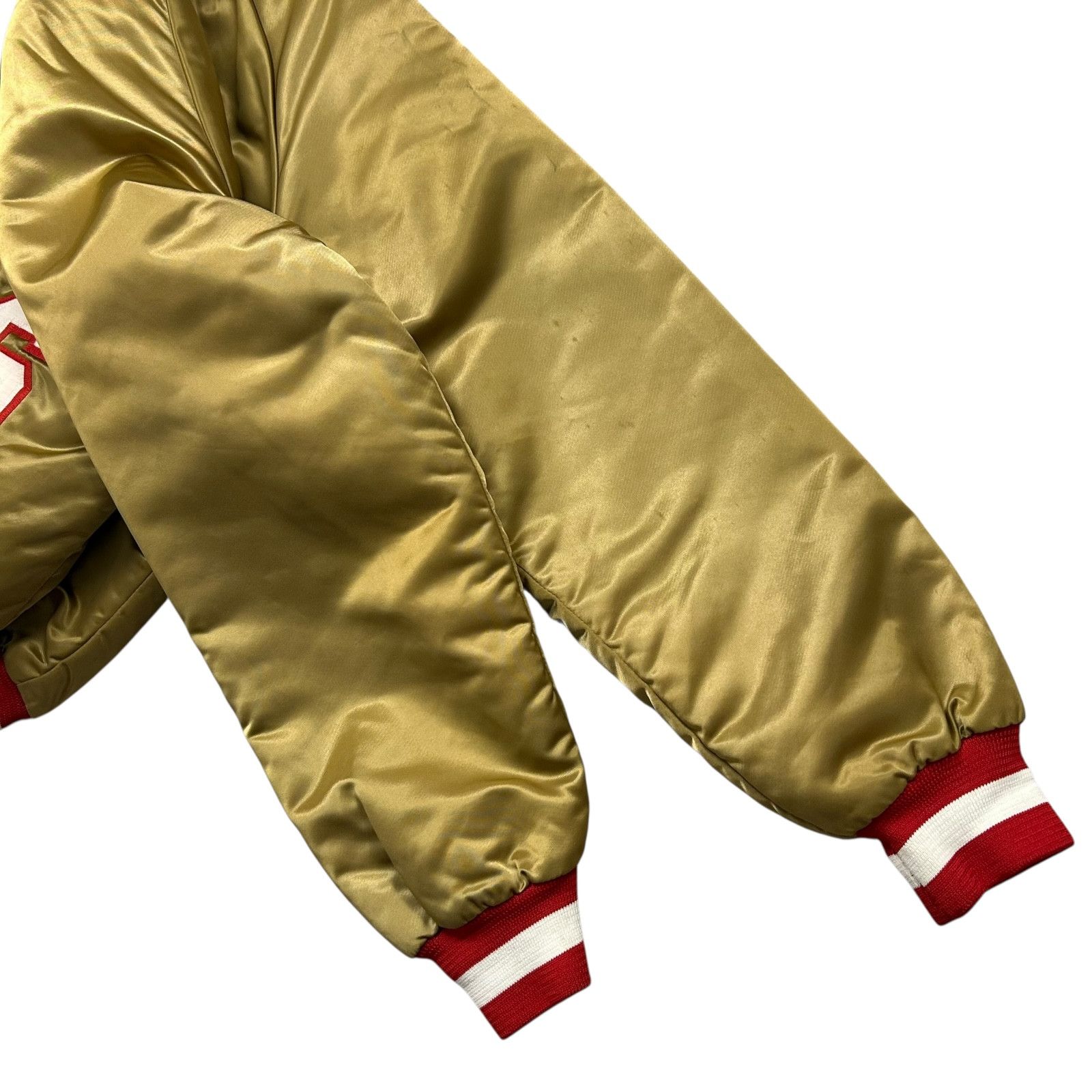 NFL VTG 90s SF 49ERS CHALK LINE SATIN JACKET SPELL OUT Size US L / EU 52-54 / 3 - 9 Thumbnail
