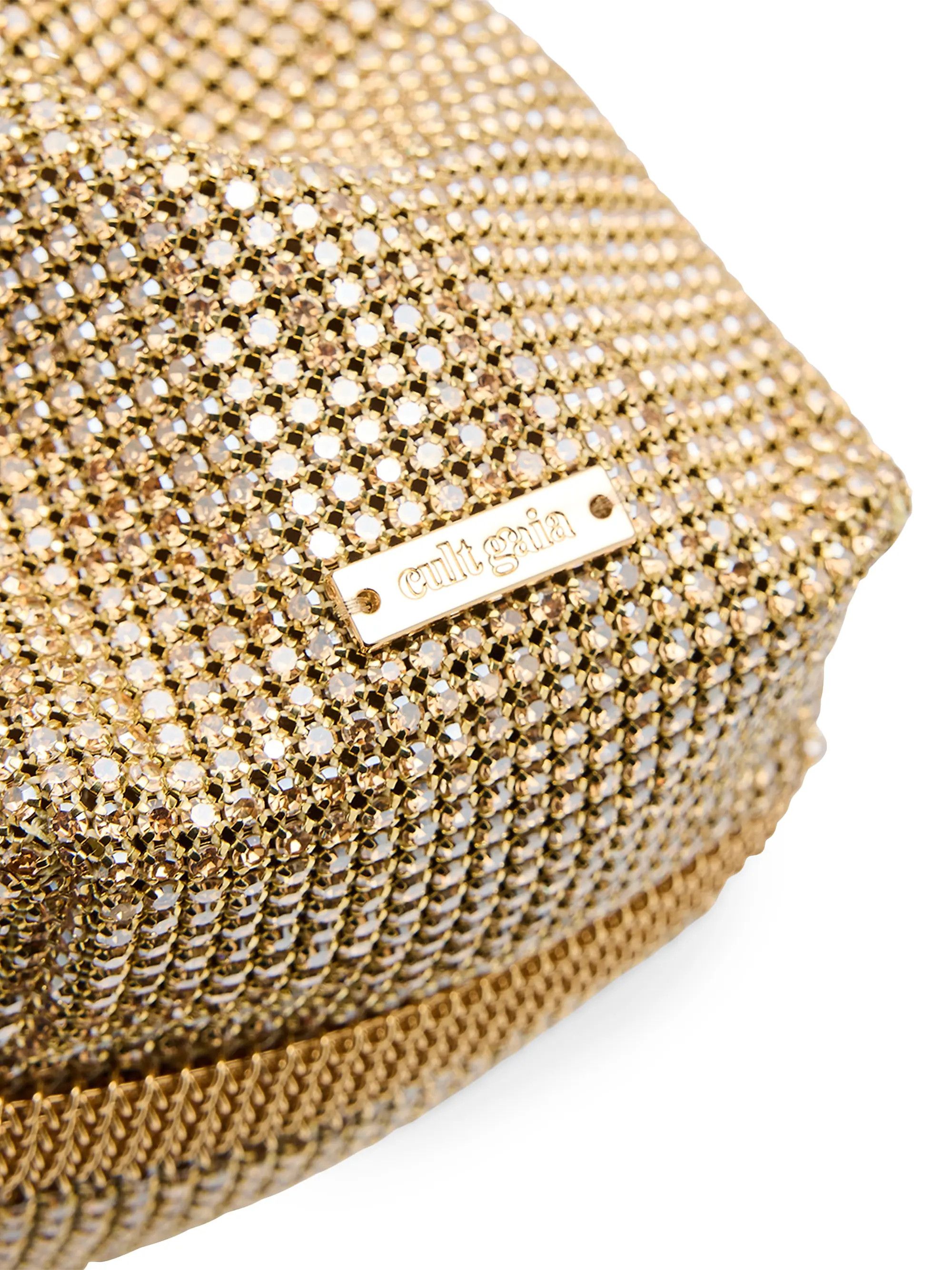 Cult Gaia os11x0526 Size: OS / Rue Rhinestone Wristlet Bag in Gold Size ONE SIZE - 6 Thumbnail
