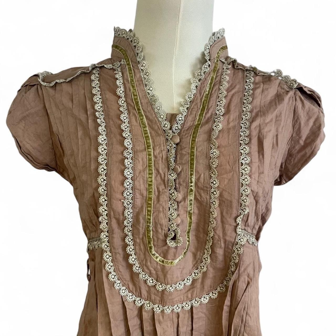 Other Vintage y2k brown embroidered blouse Size S / US 4 / IT 40 - 2 Thumbnail