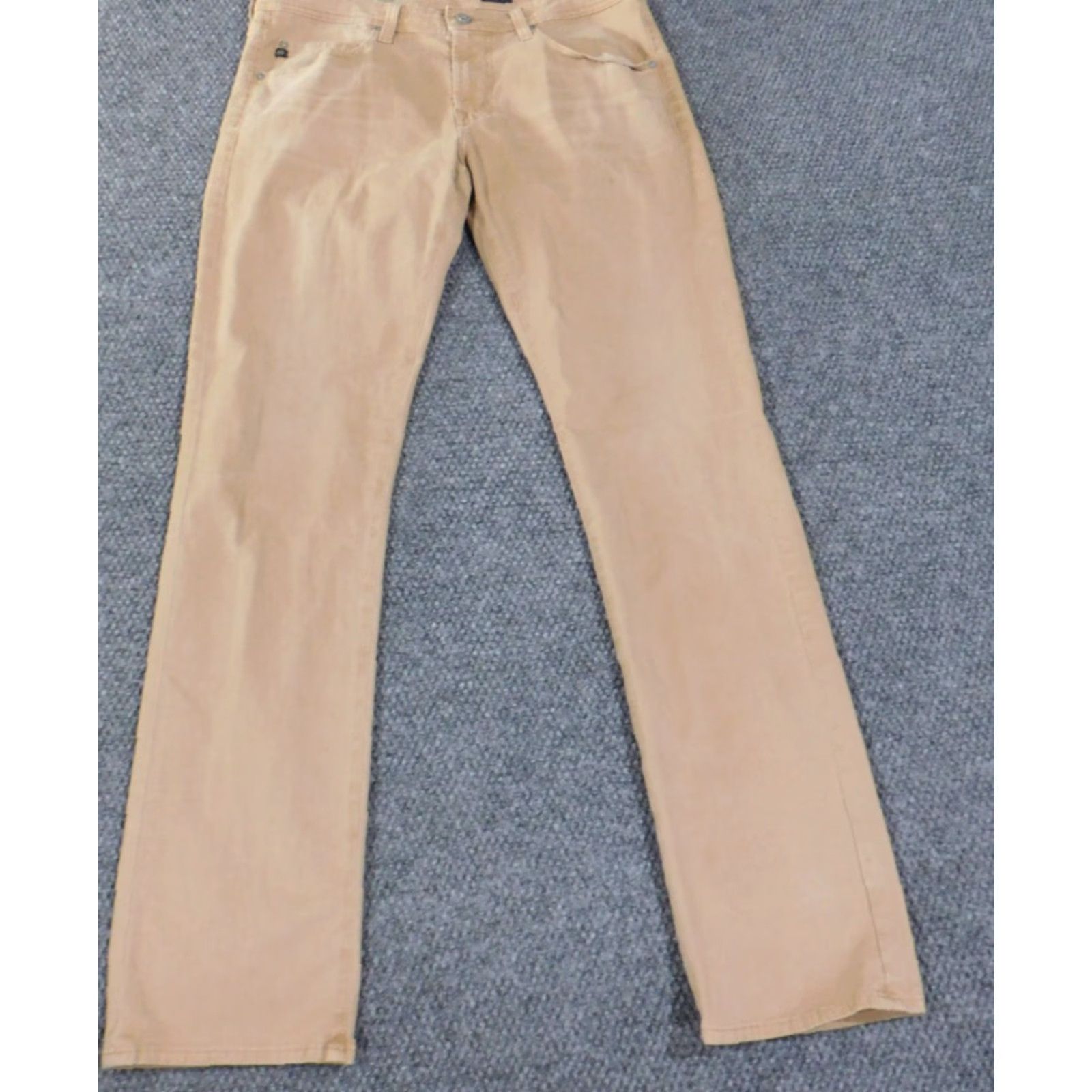 Denime AG Adriano Goldschmied jeans mens 34x34 beige slim straight denim 34 inseam mid rise regular backstage? Size US 34 / EU 50 - 2 Thumbnail