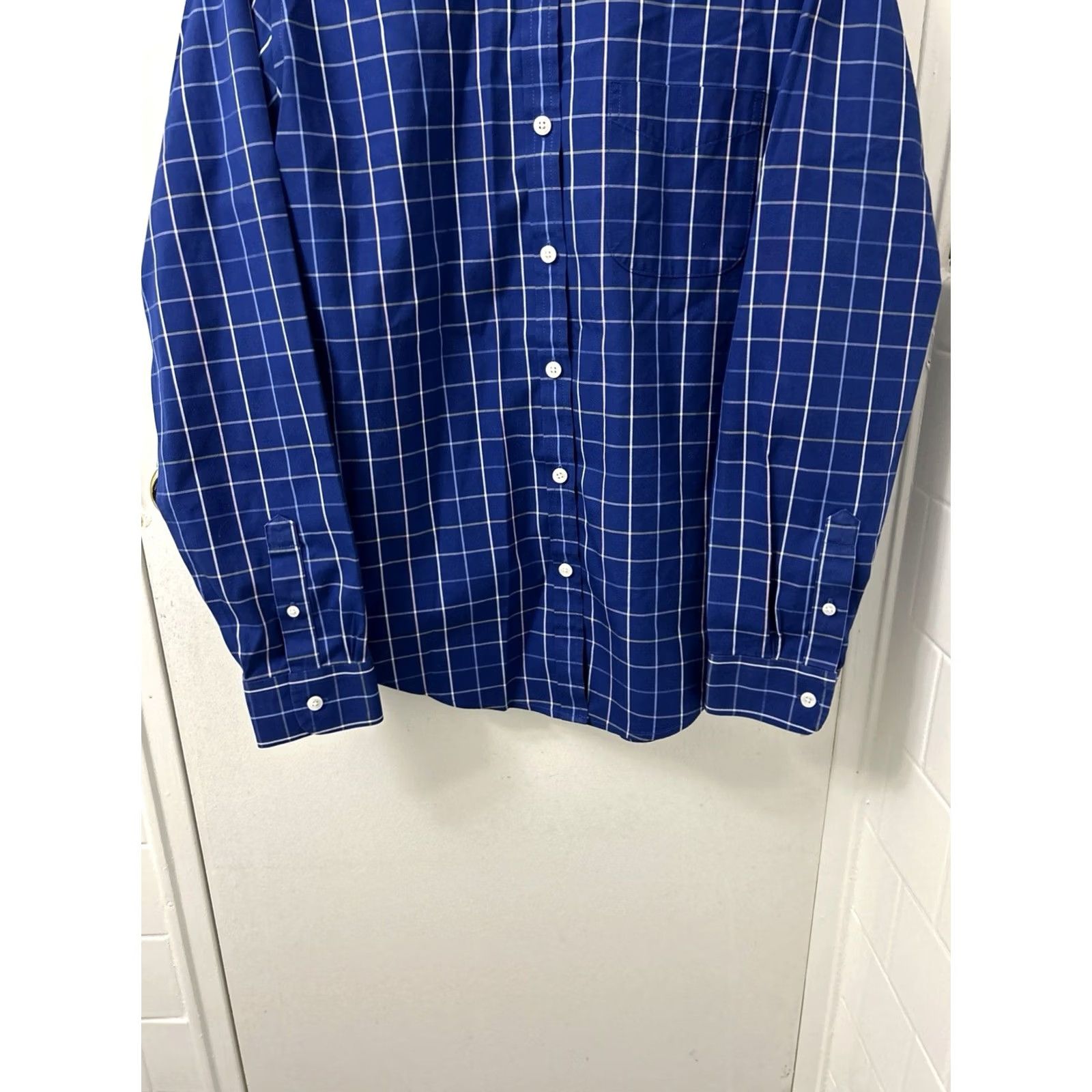 Vintage VINTAGE LL Bean Shirt Womens S Blue Pinpoint Oxford Plaid Long Sleeve Button Down 503436 Size S / US 4 / IT 40 - 3 Thumbnail