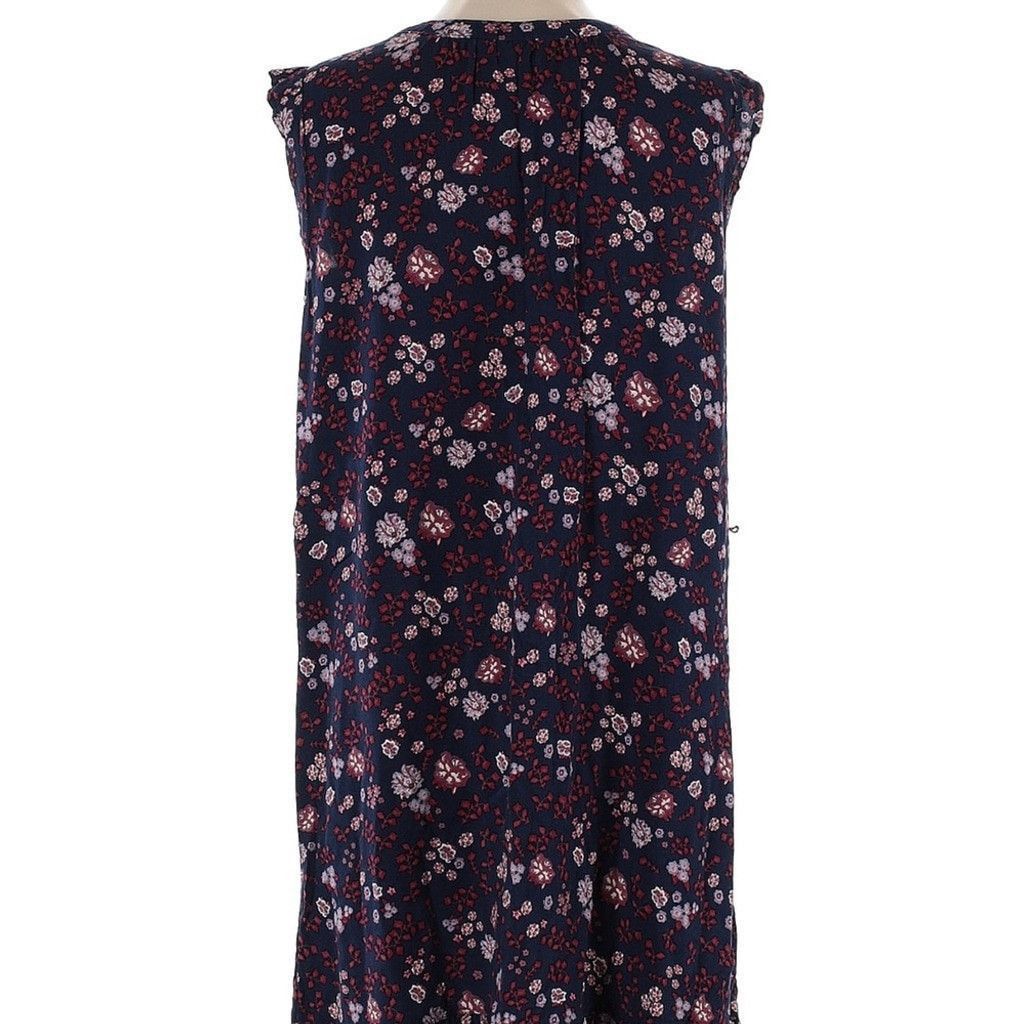 Sonoma Sonoma Navy Floral Midi Dress Size L / US 10 / IT 46 - 5 Thumbnail