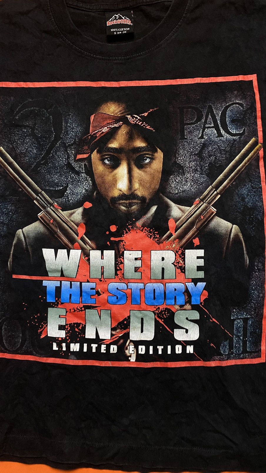 Band Tees × Rap Tees × Vintage Vintage 90s 2Pac tee Size US S / EU 44-46 / 1 - 5 Thumbnail