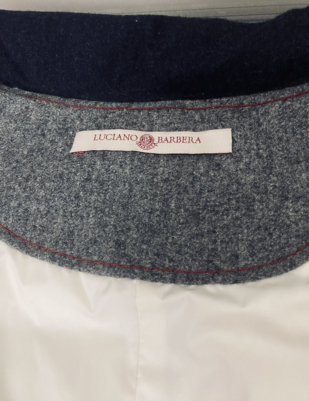 Luciano Barbera Luciano Barbera 🇮🇹 Wool Check Duck Down Filled Gilet 56 NEW Size US XL / EU 56 / 4 - 2 Thumbnail