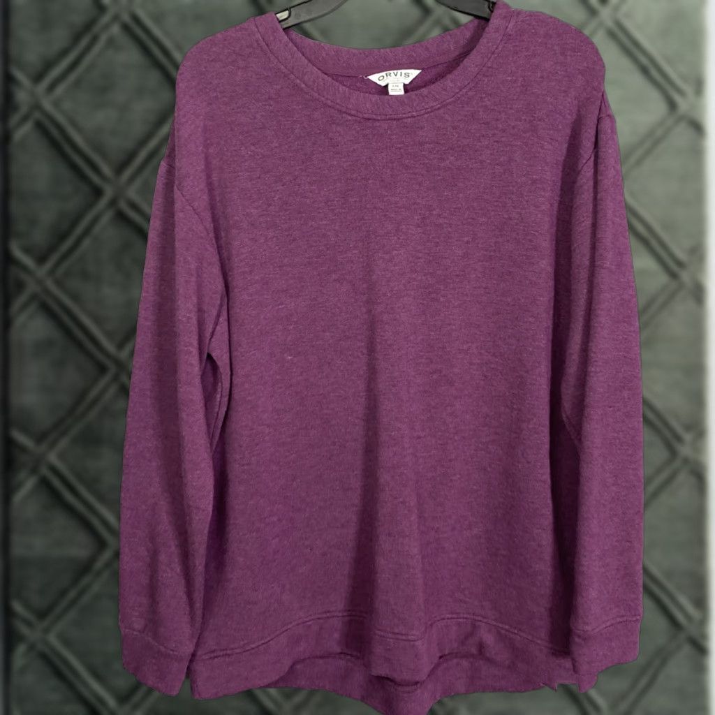Orvis Orvis Modal Sweater Women’s Large Fleece Pullover Maroon Sweater 23x28 Soft L Size L / US 10 / IT 46 - 1 Thumbnail